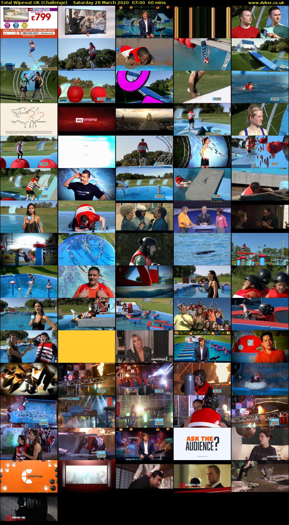 Total Wipeout UK (Challenge) Saturday 28 March 2020 07:00 - 08:00