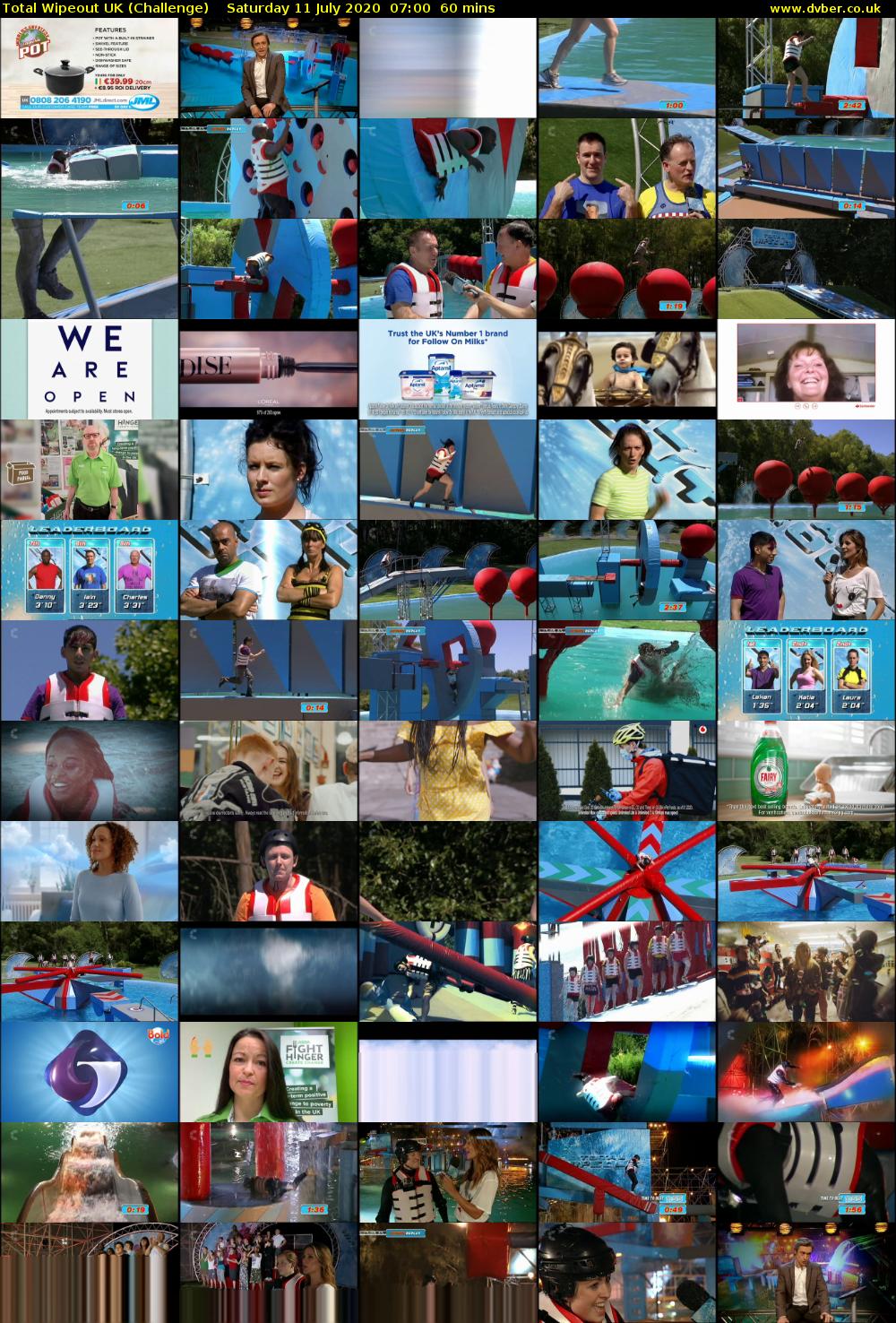 Total Wipeout UK (Challenge) Saturday 11 July 2020 07:00 - 08:00