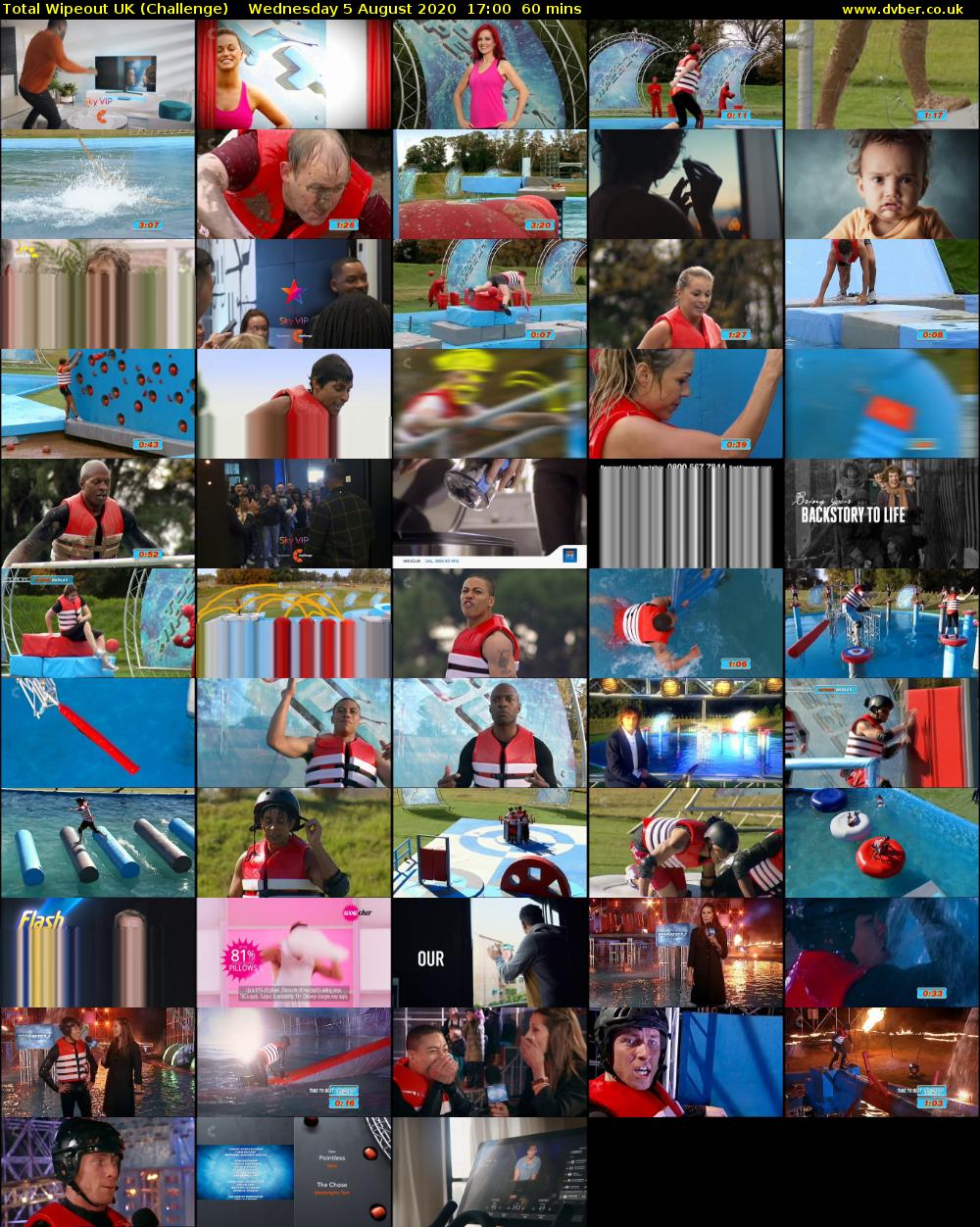 Total Wipeout UK (Challenge) Wednesday 5 August 2020 17:00 - 18:00