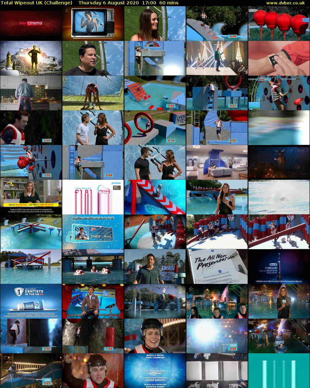 Total Wipeout UK (Challenge) Thursday 6 August 2020 17:00 - 18:00