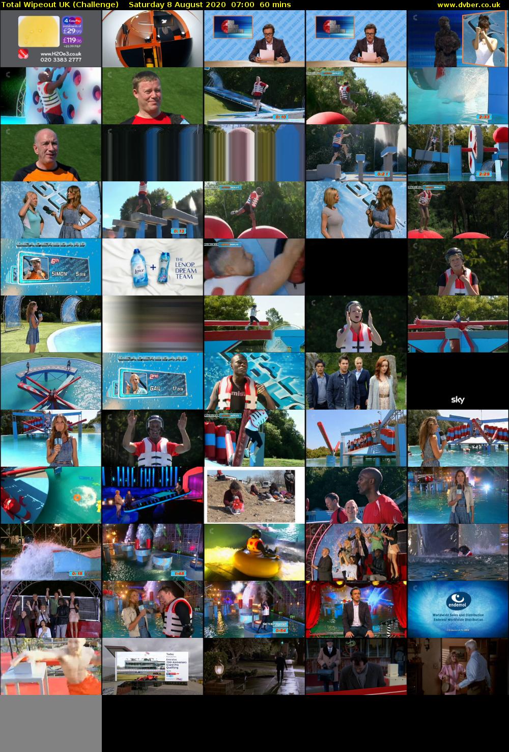 Total Wipeout UK (Challenge) Saturday 8 August 2020 07:00 - 08:00