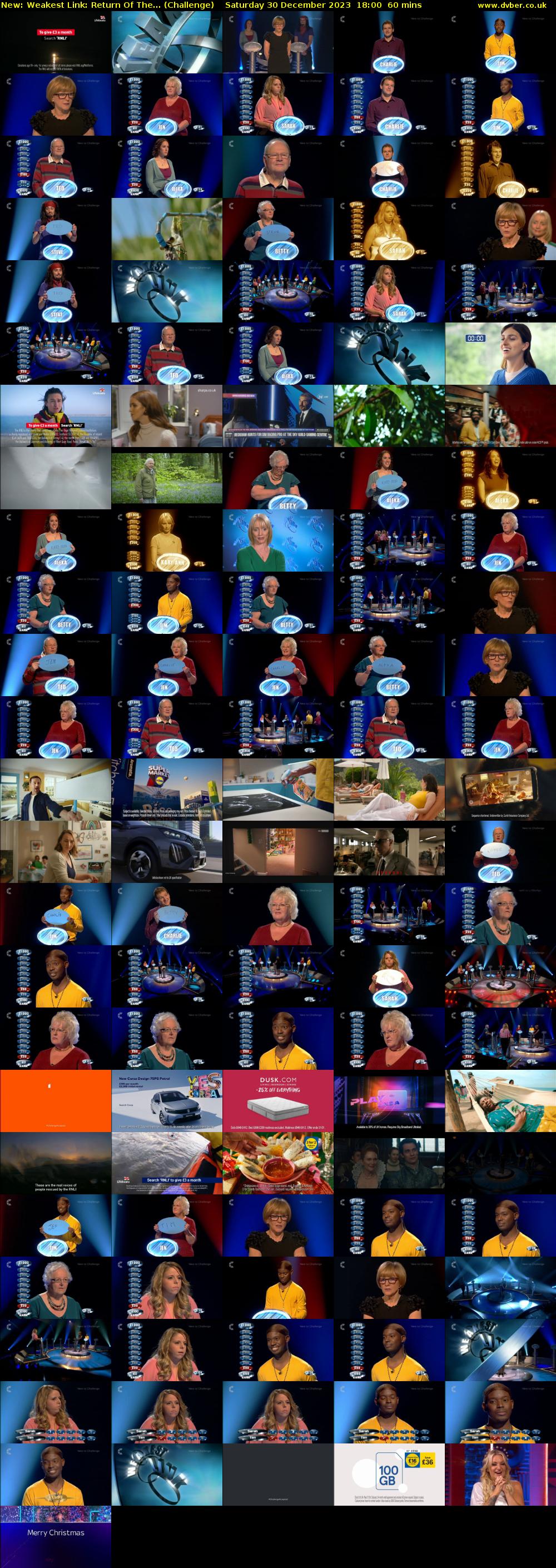 Weakest Link: Return Of The... (Challenge) Saturday 30 December 2023 18:00 - 19:00