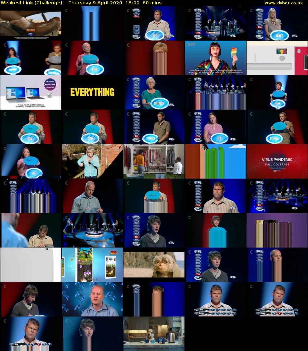 Weakest Link Challenge 2020 04 09 1800 Weakest Link Challenge 2020 04 09 1800