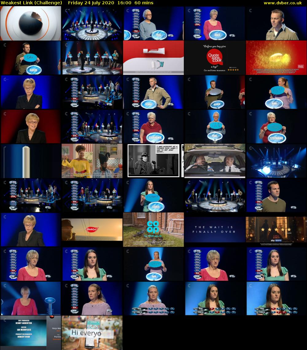 Weakest Link Challenge 2020 07 24 1600 Weakest Link Challenge 2020 07 24 1600