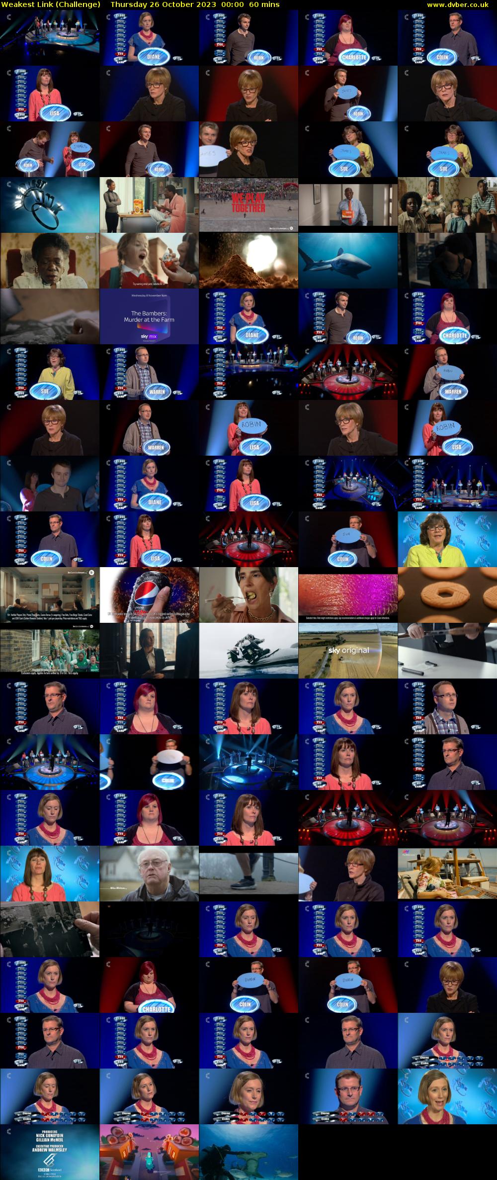 Weakest Link (Challenge) Thursday 26 October 2023 00:00 - 01:00