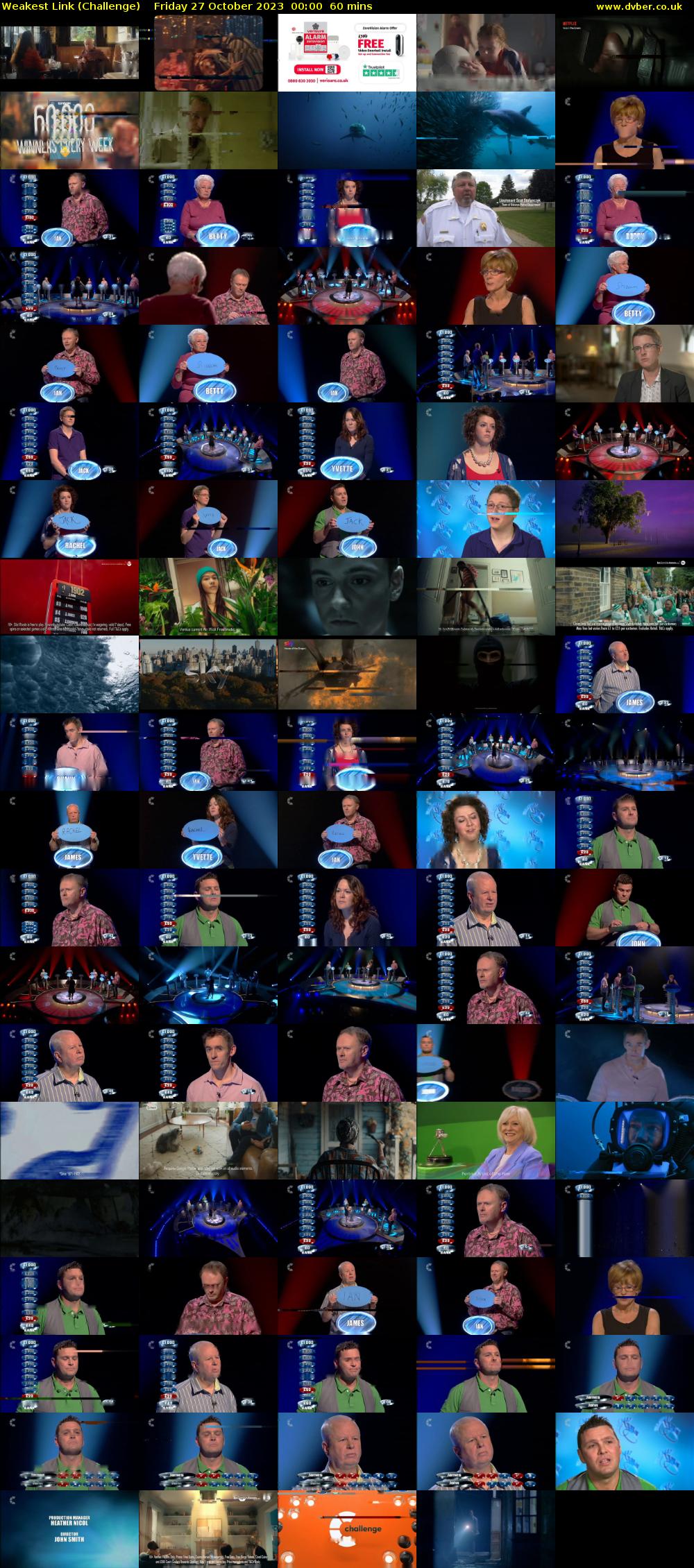Weakest Link (Challenge) Friday 27 October 2023 00:00 - 01:00