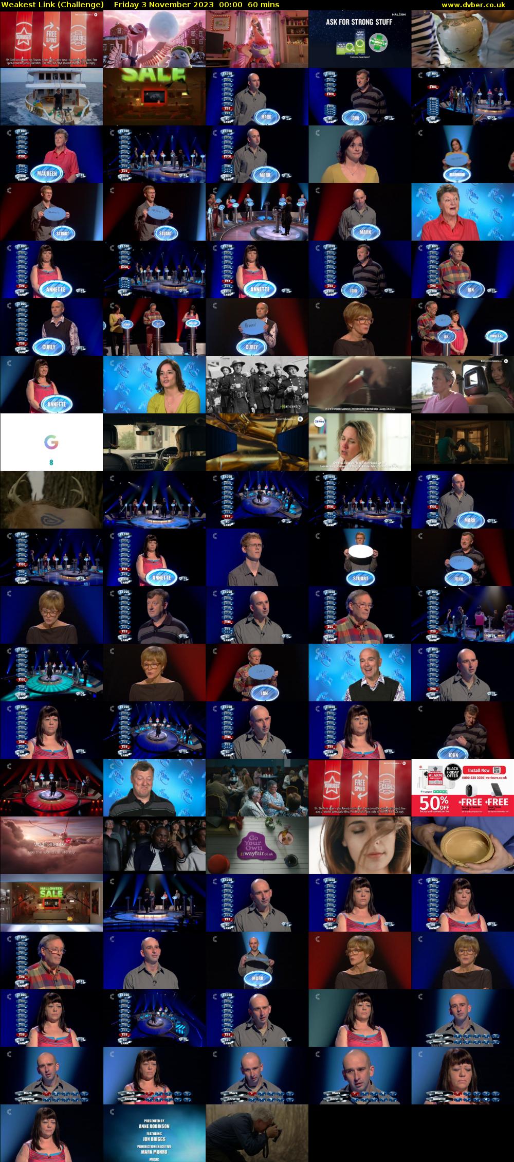Weakest Link (Challenge) Friday 3 November 2023 00:00 - 01:00