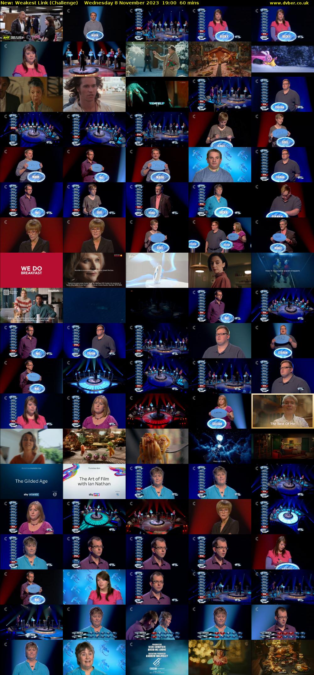 Weakest Link (Challenge) Wednesday 8 November 2023 19:00 - 20:00