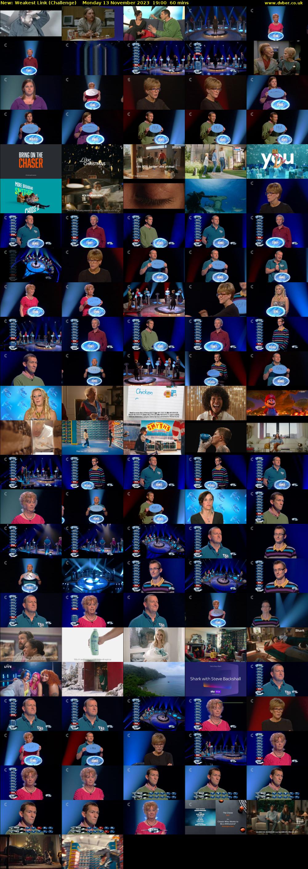 Weakest Link (Challenge) Monday 13 November 2023 19:00 - 20:00