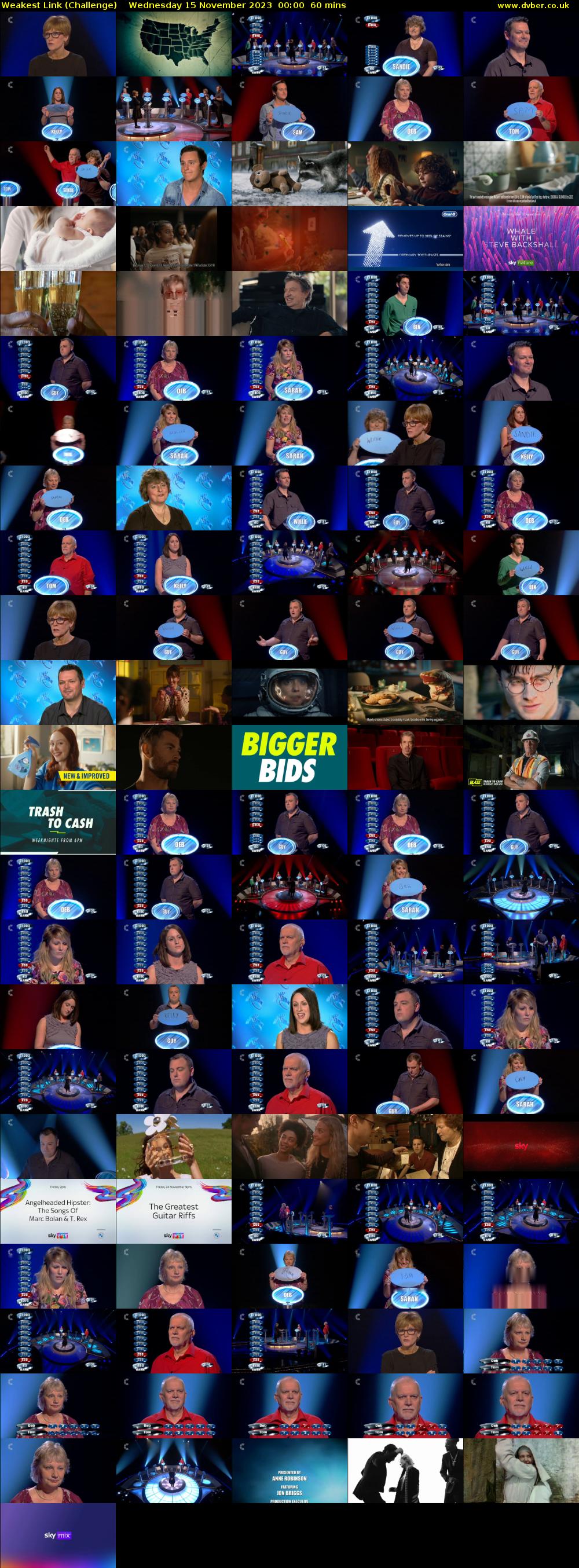 Weakest Link (Challenge) Wednesday 15 November 2023 00:00 - 01:00