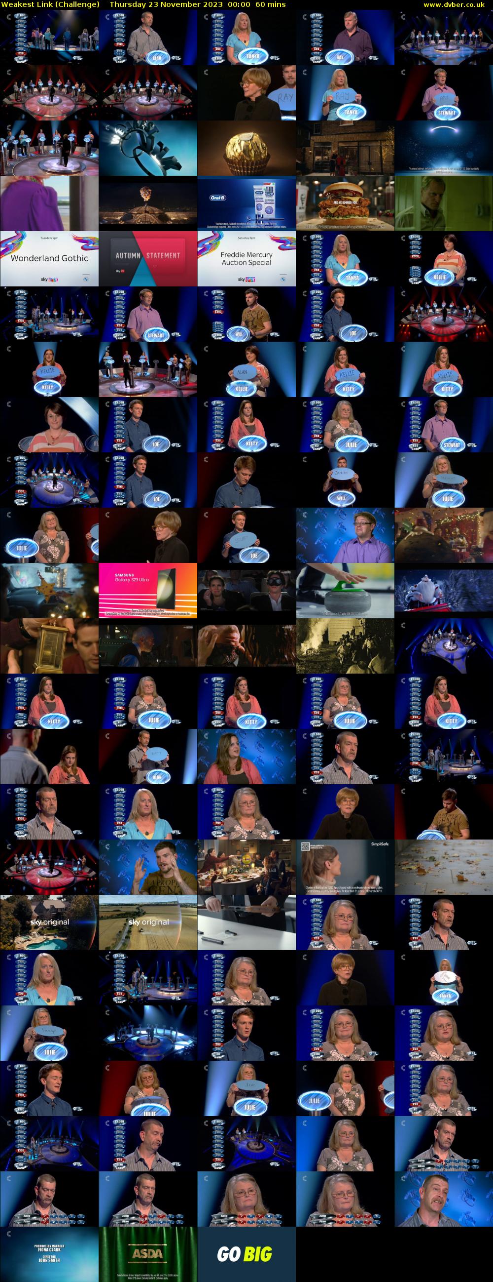 Weakest Link (Challenge) Thursday 23 November 2023 00:00 - 01:00
