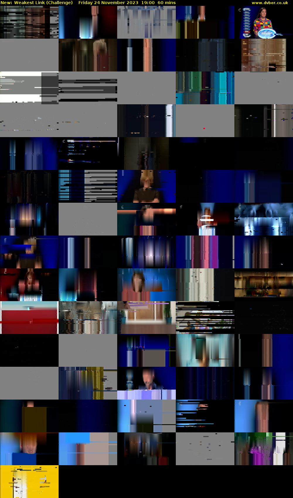 Weakest Link (Challenge) Friday 24 November 2023 19:00 - 20:00