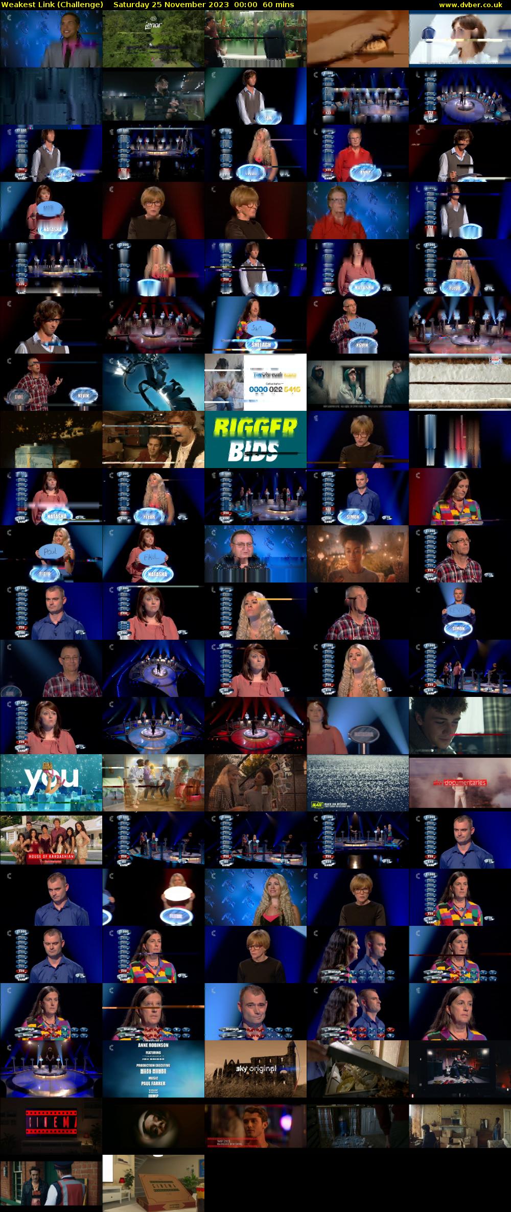 Weakest Link (Challenge) Saturday 25 November 2023 00:00 - 01:00
