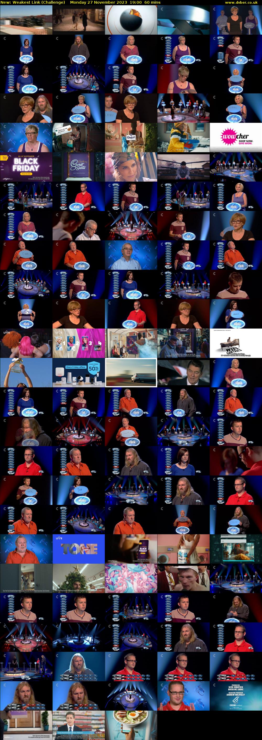 Weakest Link (Challenge) Monday 27 November 2023 19:00 - 20:00