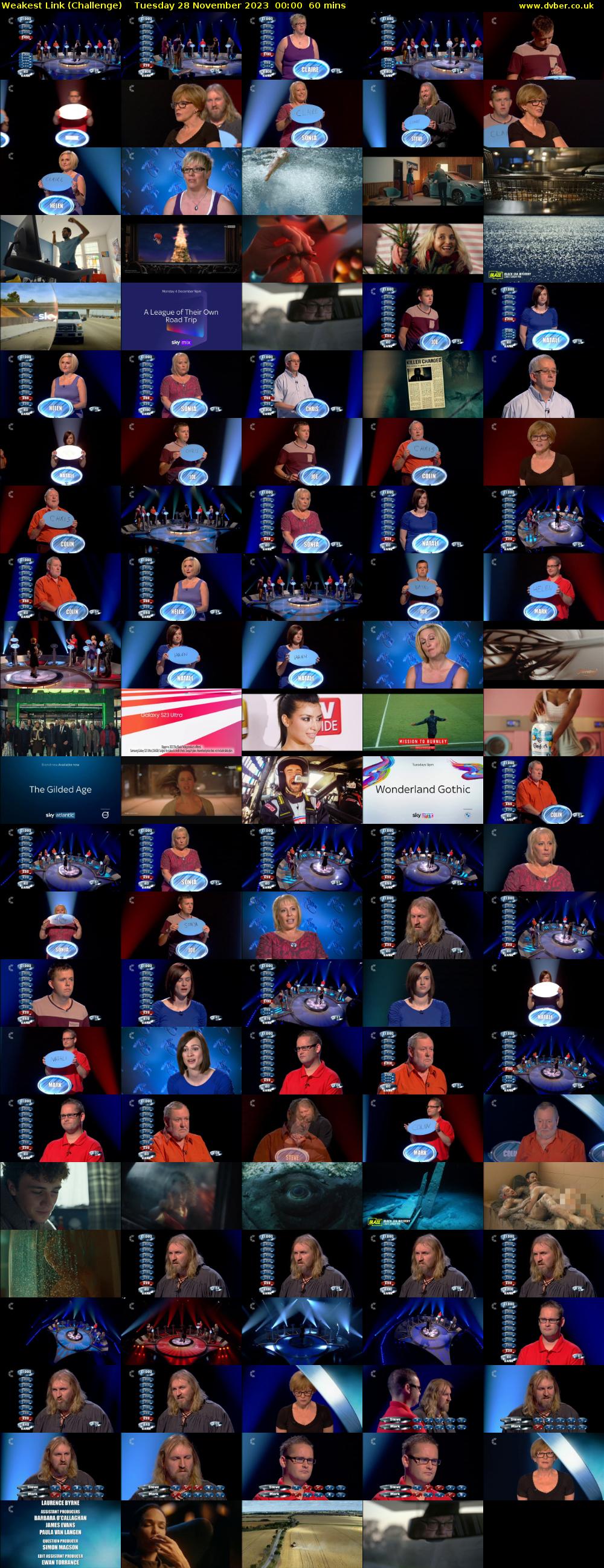 Weakest Link (Challenge) Tuesday 28 November 2023 00:00 - 01:00