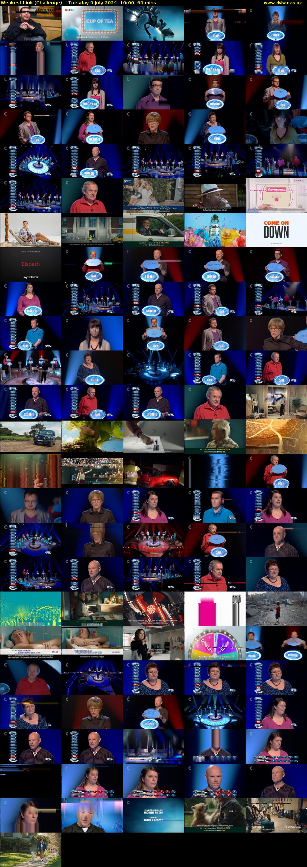 Weakest Link (Challenge) Tuesday 9 July 2024 10:00 - 11:00