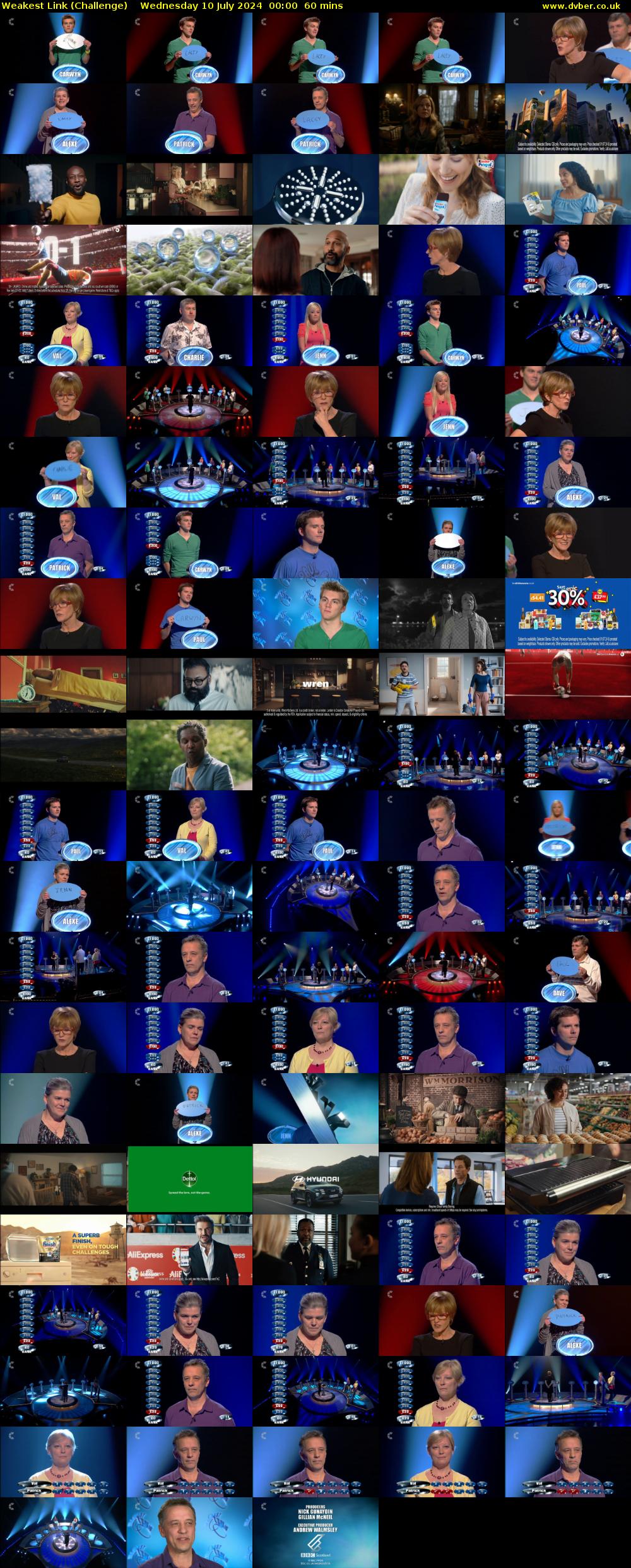 Weakest Link (Challenge) Wednesday 10 July 2024 00:00 - 01:00