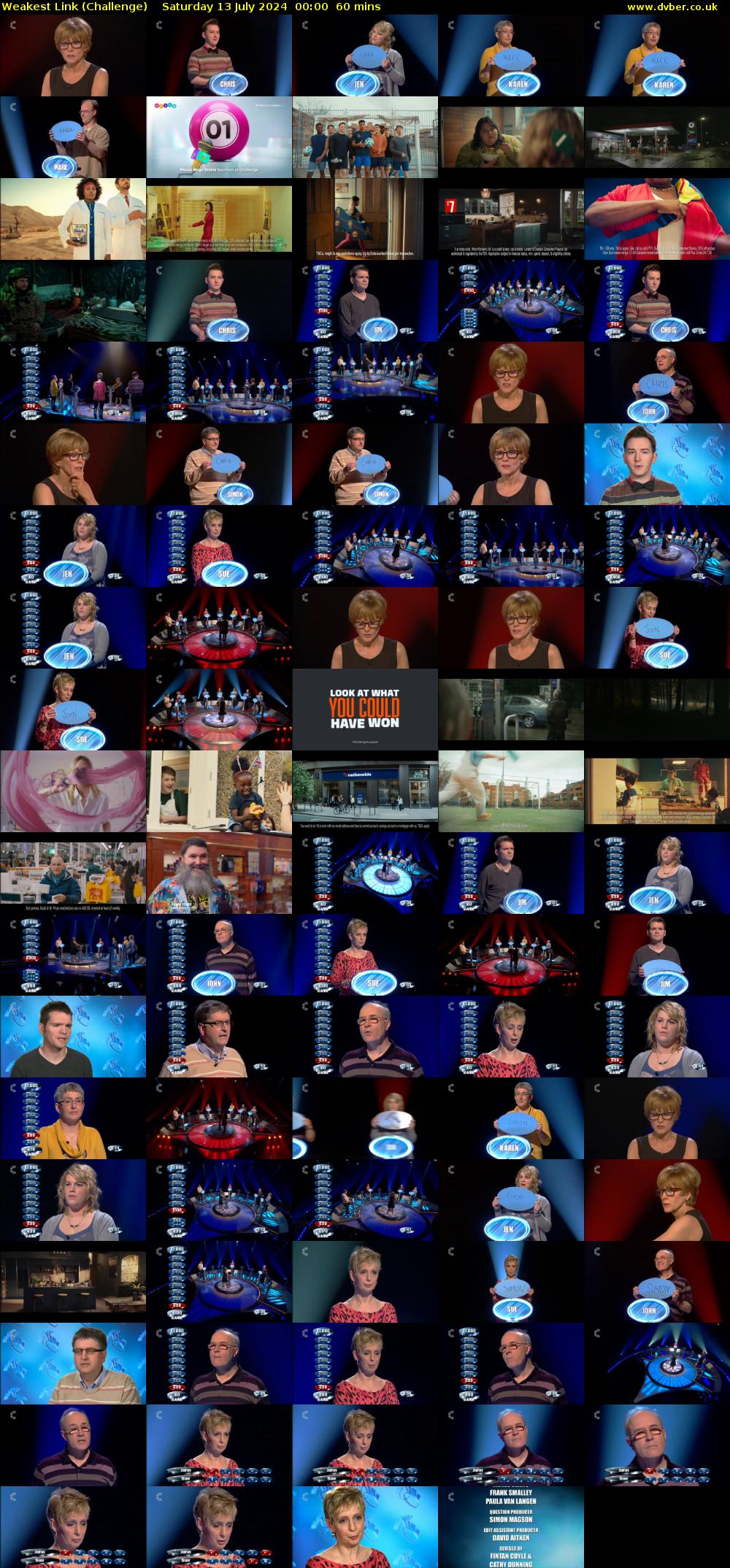 Weakest Link (Challenge) Saturday 13 July 2024 00:00 - 01:00