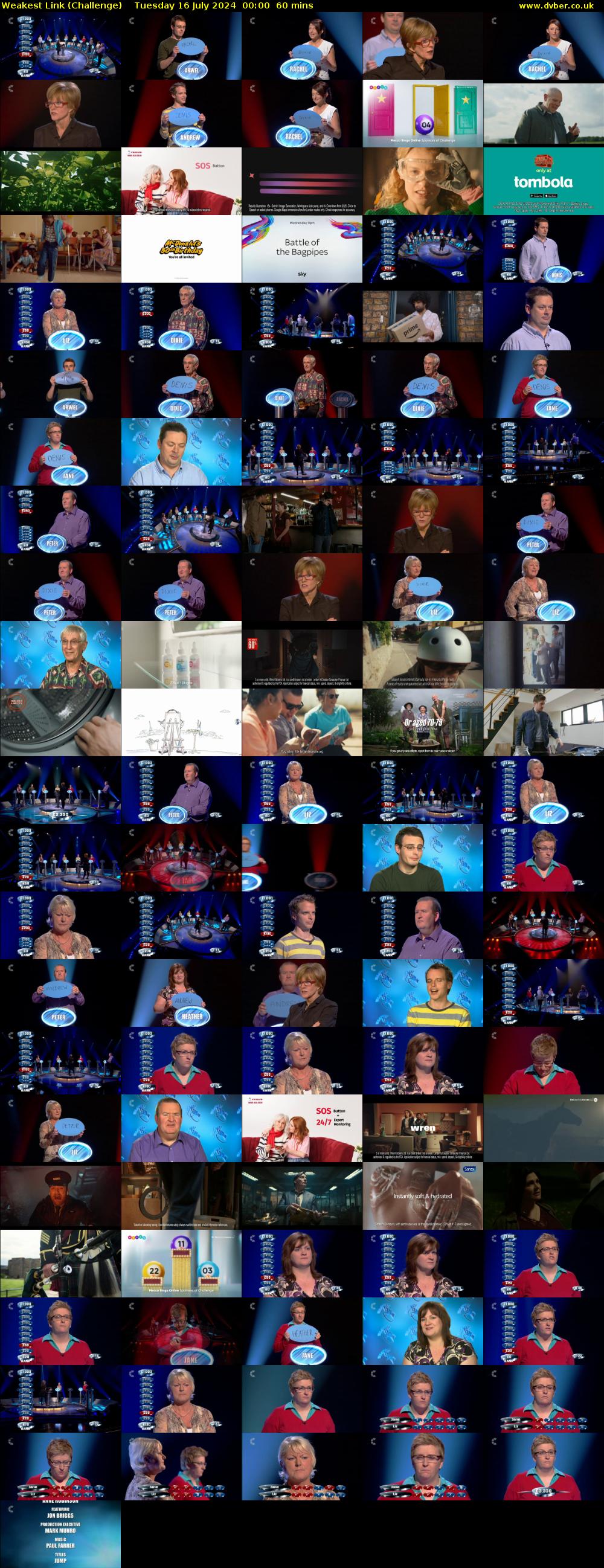 Weakest Link (Challenge) Tuesday 16 July 2024 00:00 - 01:00