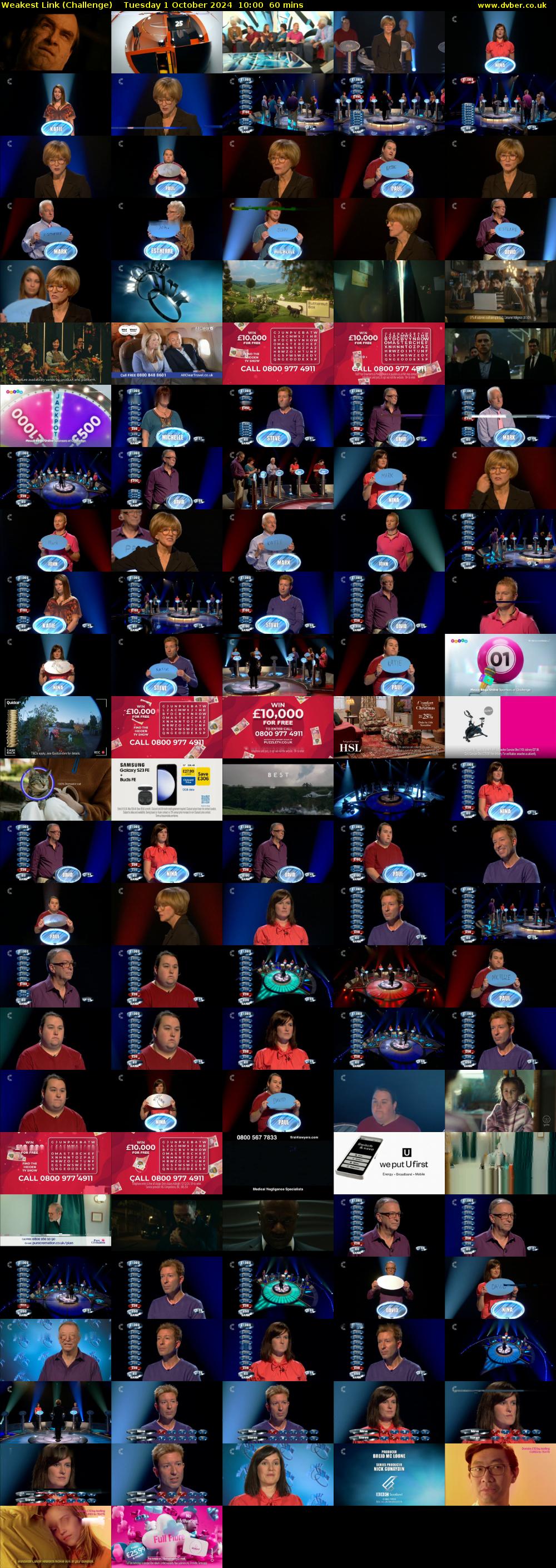 Weakest Link (Challenge) Tuesday 1 October 2024 10:00 - 11:00
