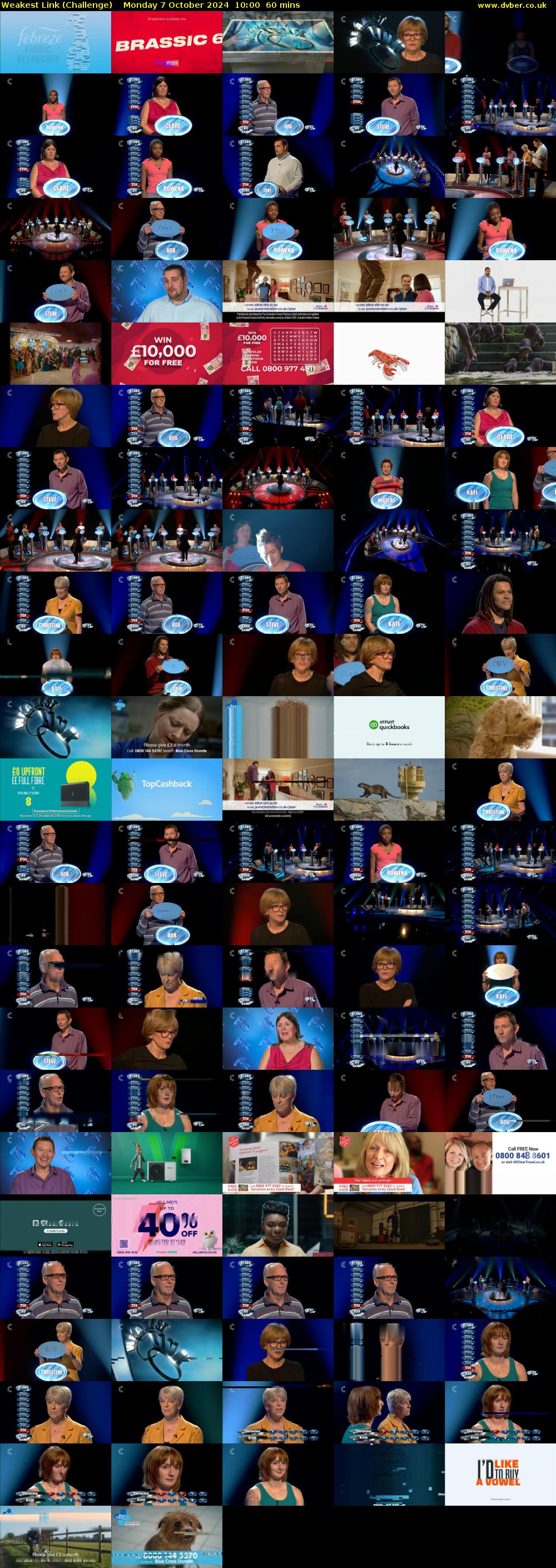 Weakest Link (Challenge) Monday 7 October 2024 10:00 - 11:00