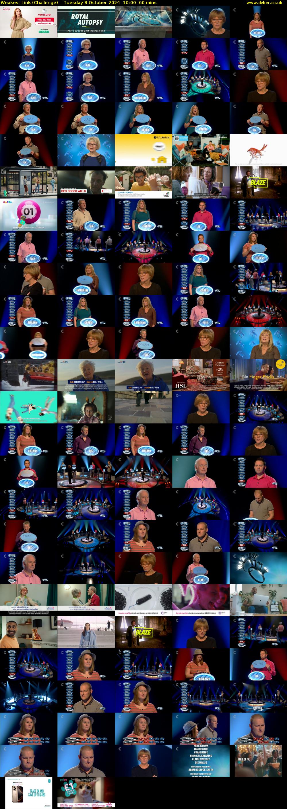 Weakest Link (Challenge) Tuesday 8 October 2024 10:00 - 11:00
