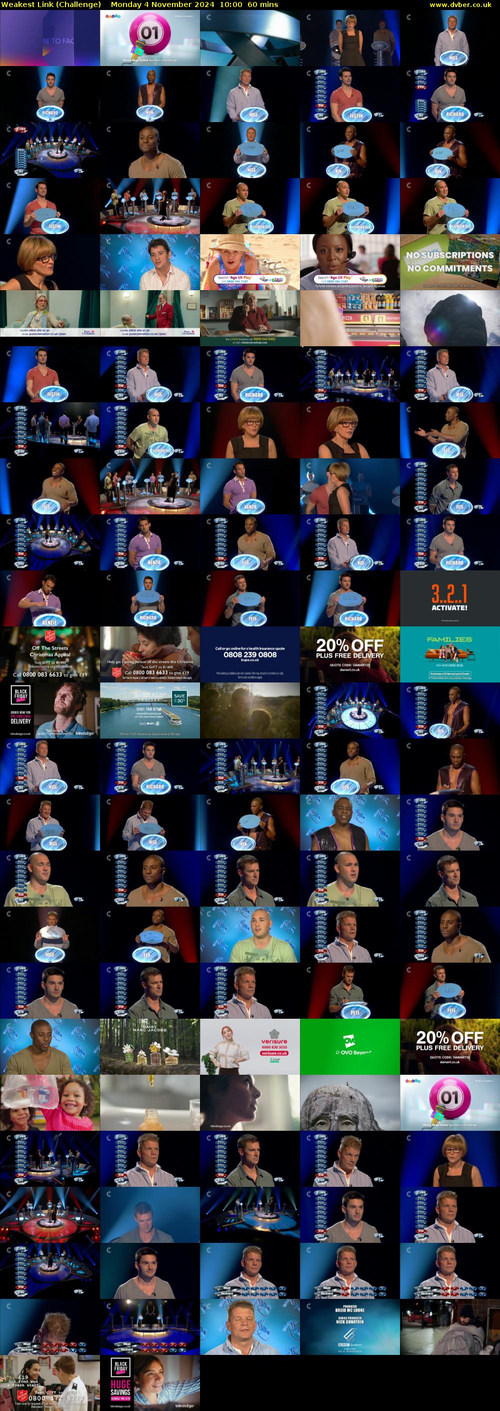 Weakest Link (Challenge) Monday 4 November 2024 10:00 - 11:00