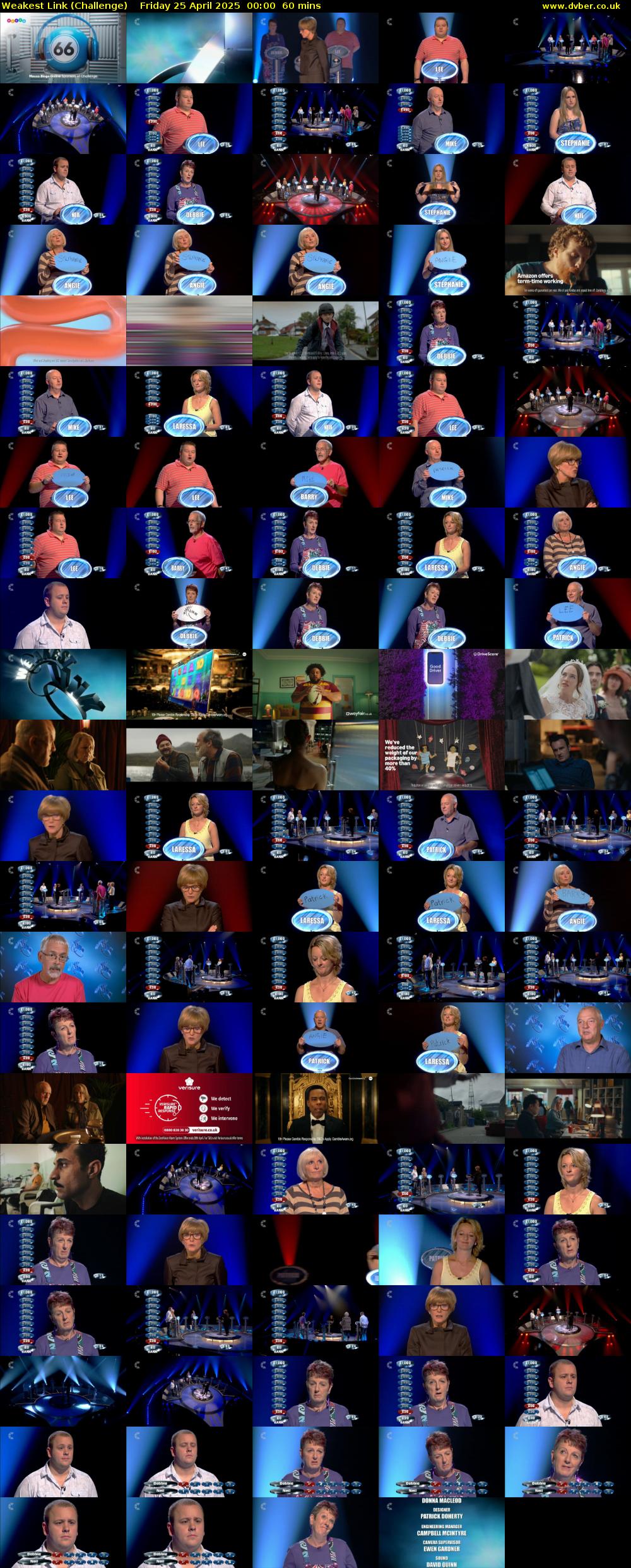 Weakest Link (Challenge) Friday 25 April 2025 00:00 - 01:00