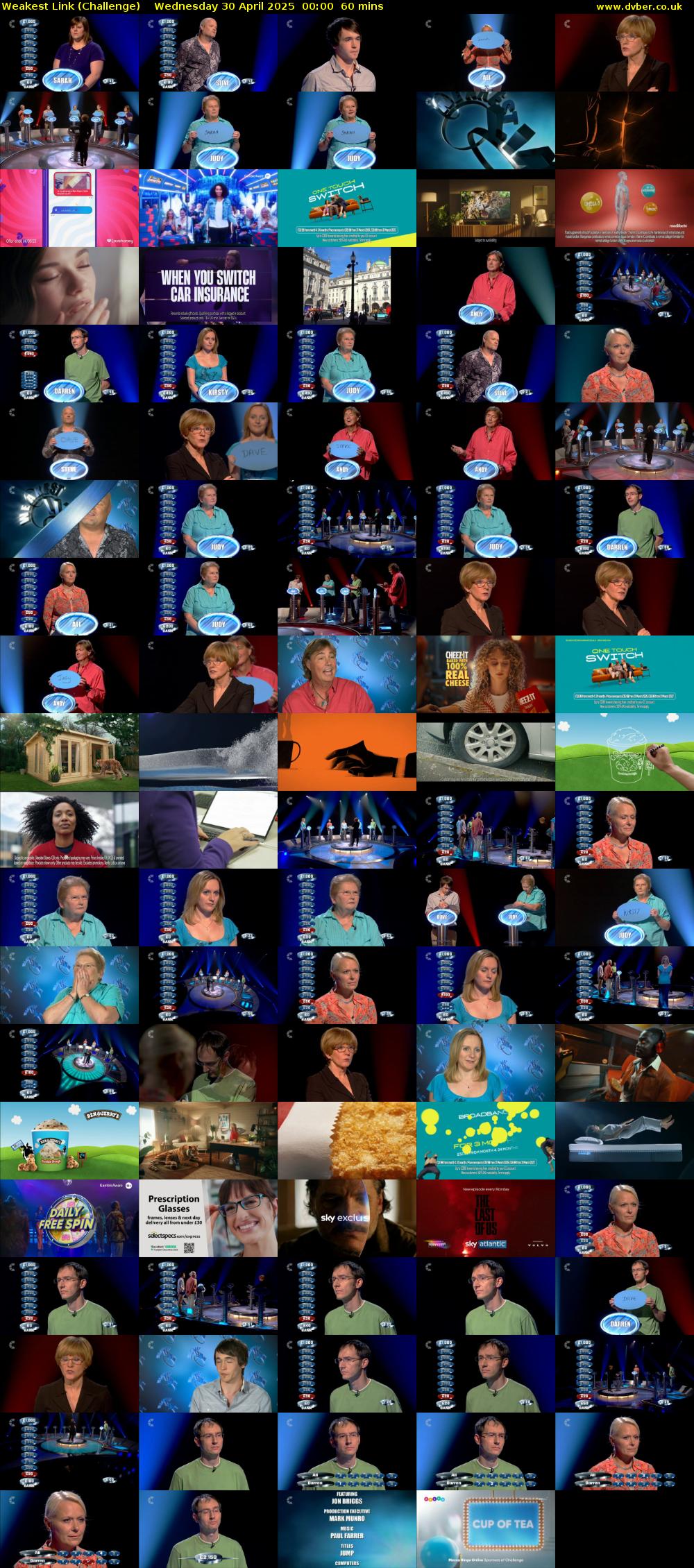 Weakest Link (Challenge) Wednesday 30 April 2025 00:00 - 01:00