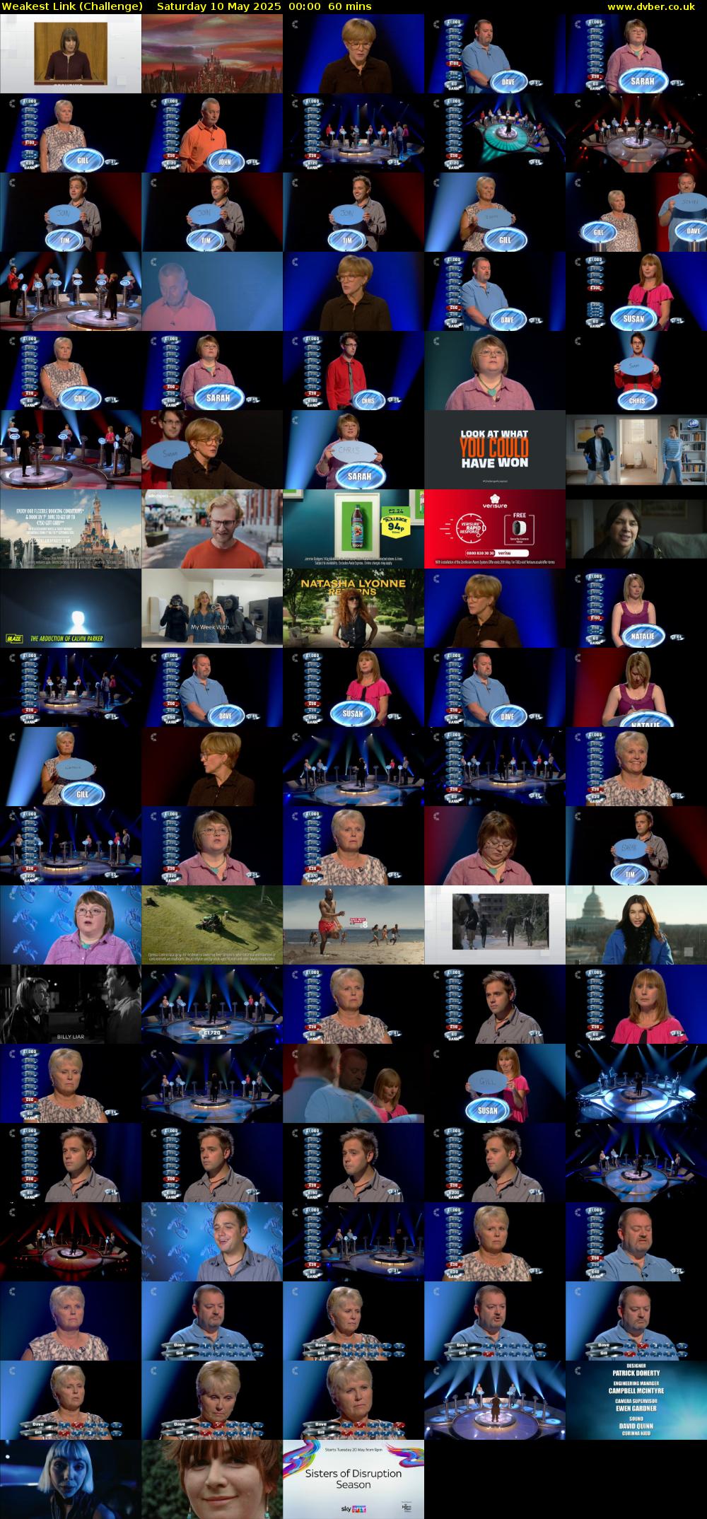 Weakest Link (Challenge) Saturday 10 May 2025 00:00 - 01:00