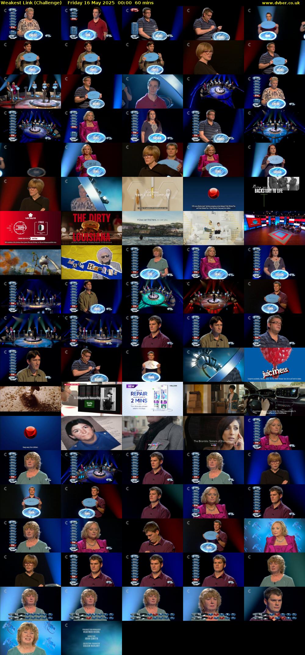 Weakest Link (Challenge) Friday 16 May 2025 00:00 - 01:00