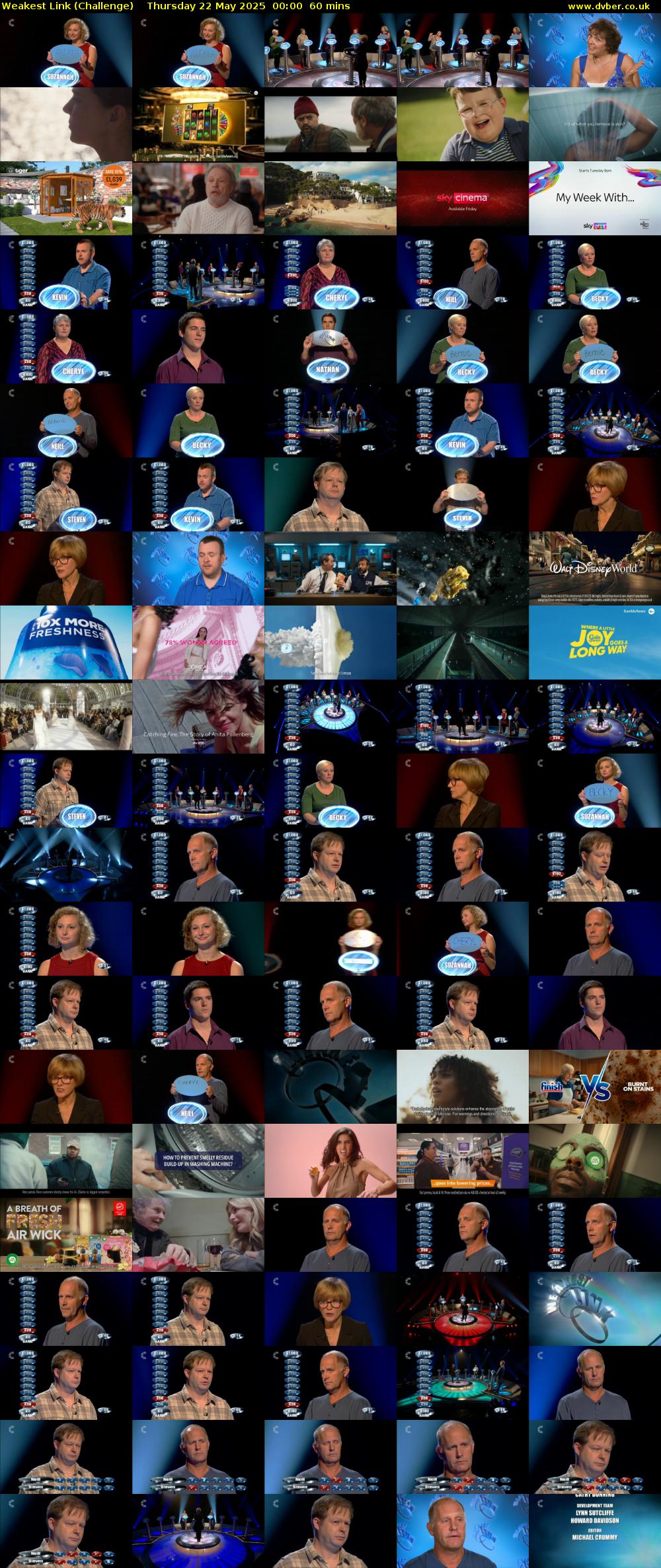 Weakest Link (Challenge) Thursday 22 May 2025 00:00 - 01:00