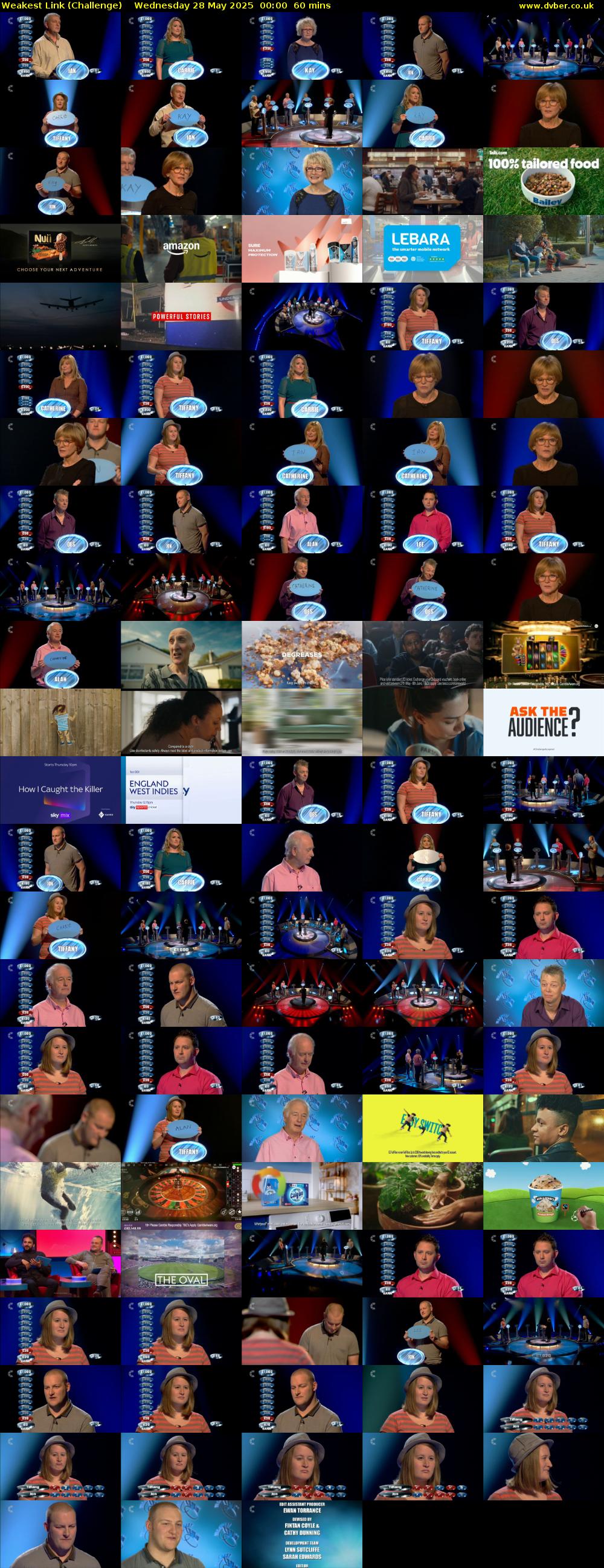 Weakest Link (Challenge) Wednesday 28 May 2025 00:00 - 01:00