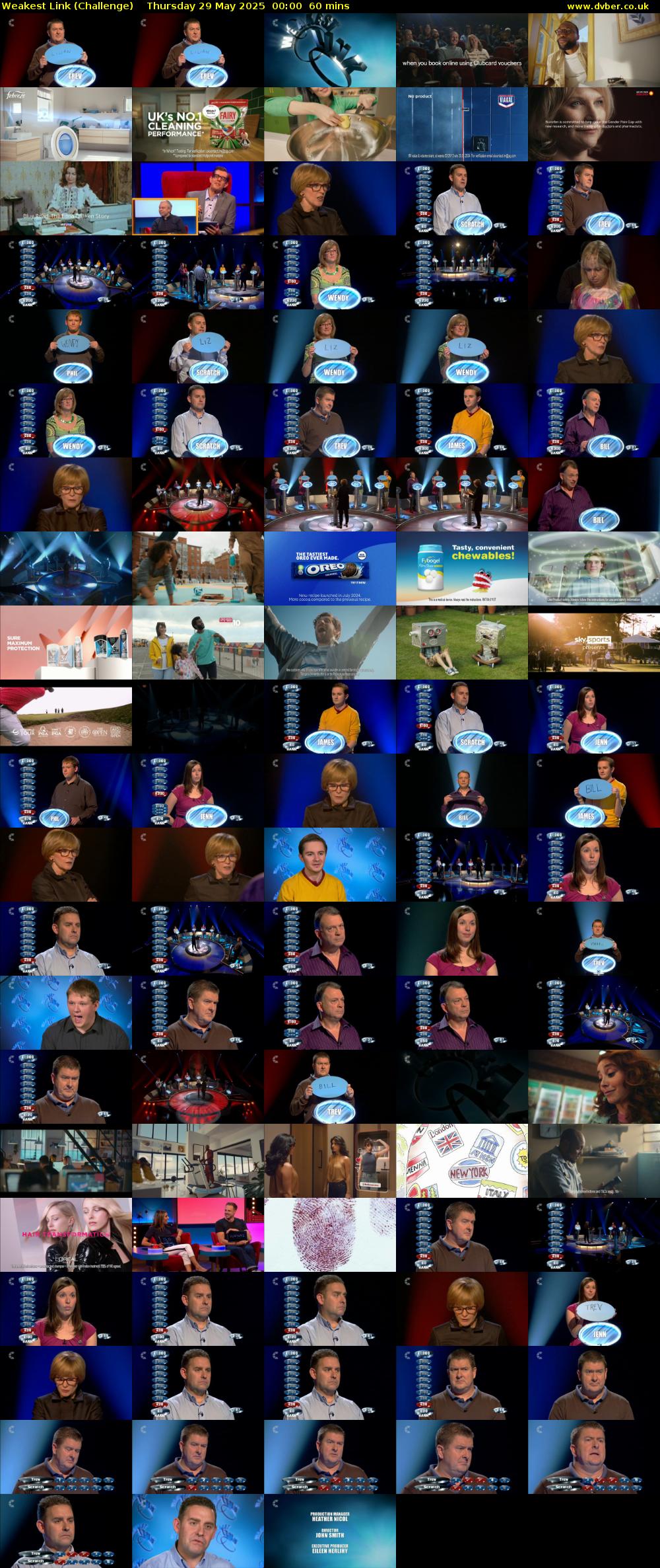 Weakest Link (Challenge) Thursday 29 May 2025 00:00 - 01:00