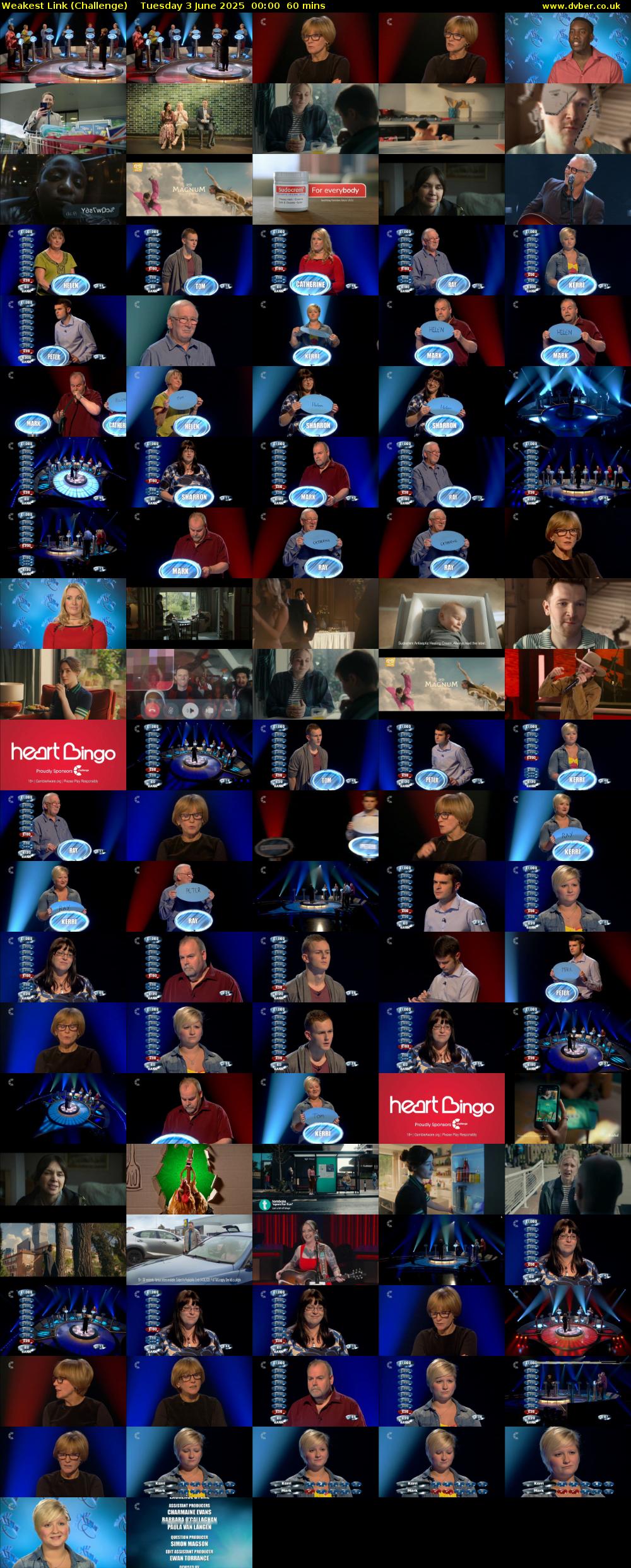 Weakest Link (Challenge) Tuesday 3 June 2025 00:00 - 01:00