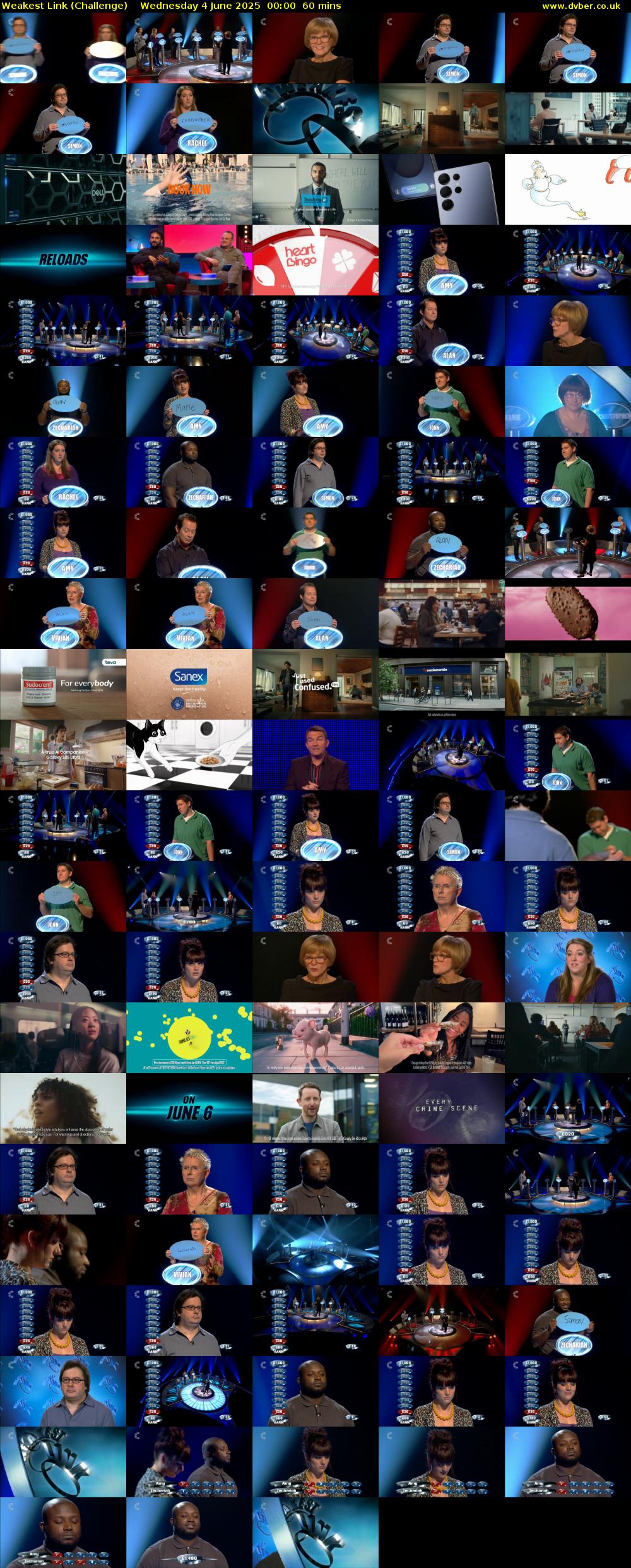 Weakest Link (Challenge) Wednesday 4 June 2025 00:00 - 01:00