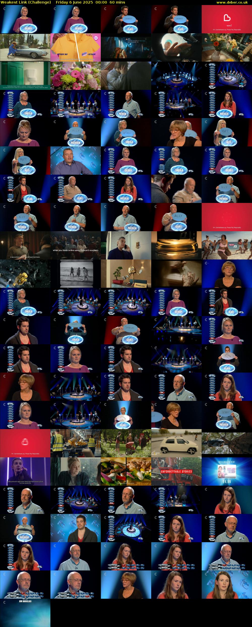 Weakest Link (Challenge) Friday 6 June 2025 00:00 - 01:00