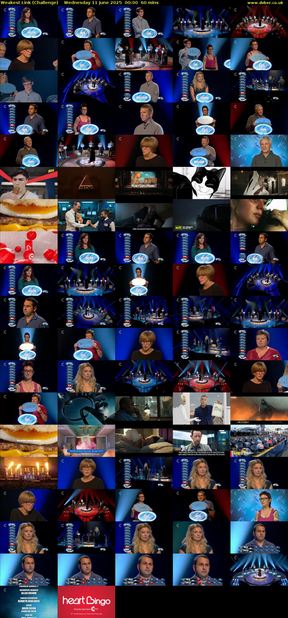 Weakest Link (Challenge) Wednesday 11 June 2025 00:00 - 01:00