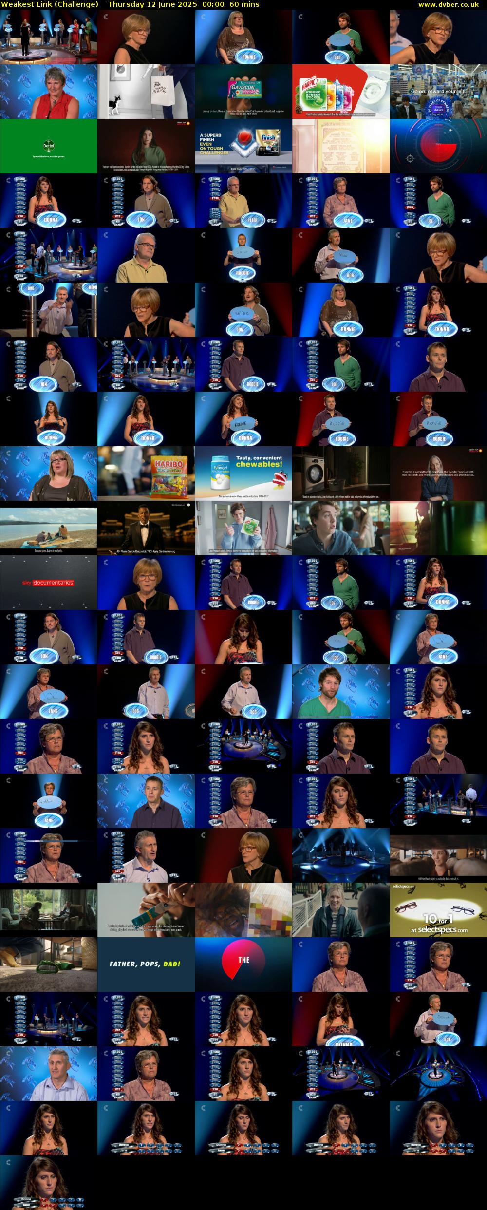 Weakest Link (Challenge) Thursday 12 June 2025 00:00 - 01:00