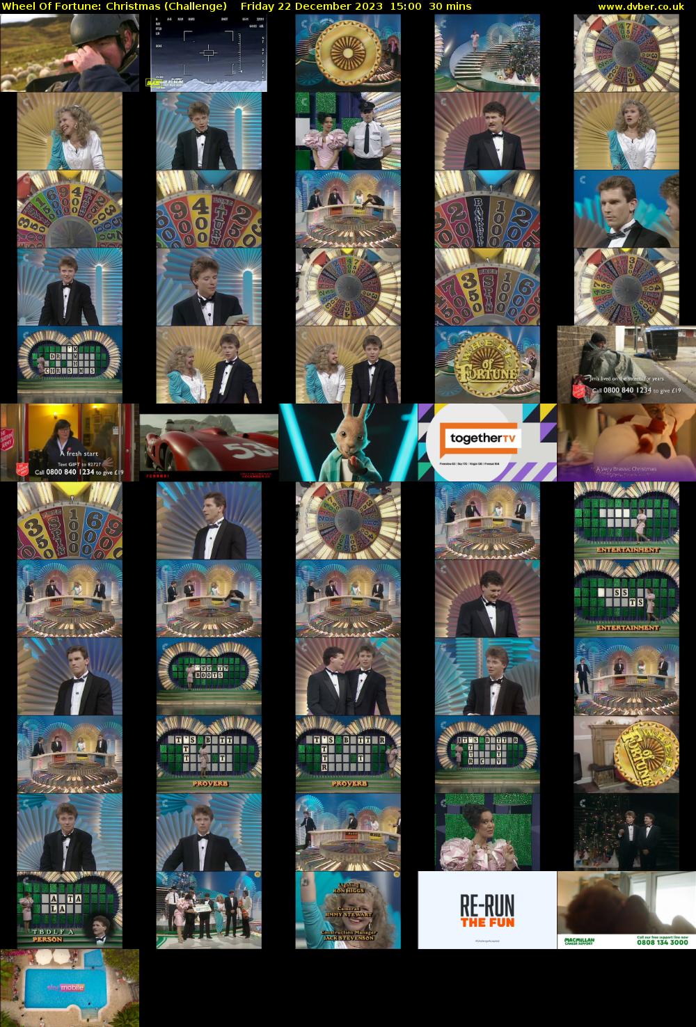 Wheel Of Fortune: Christmas (Challenge) Friday 22 December 2023 15:00 - 15:30
