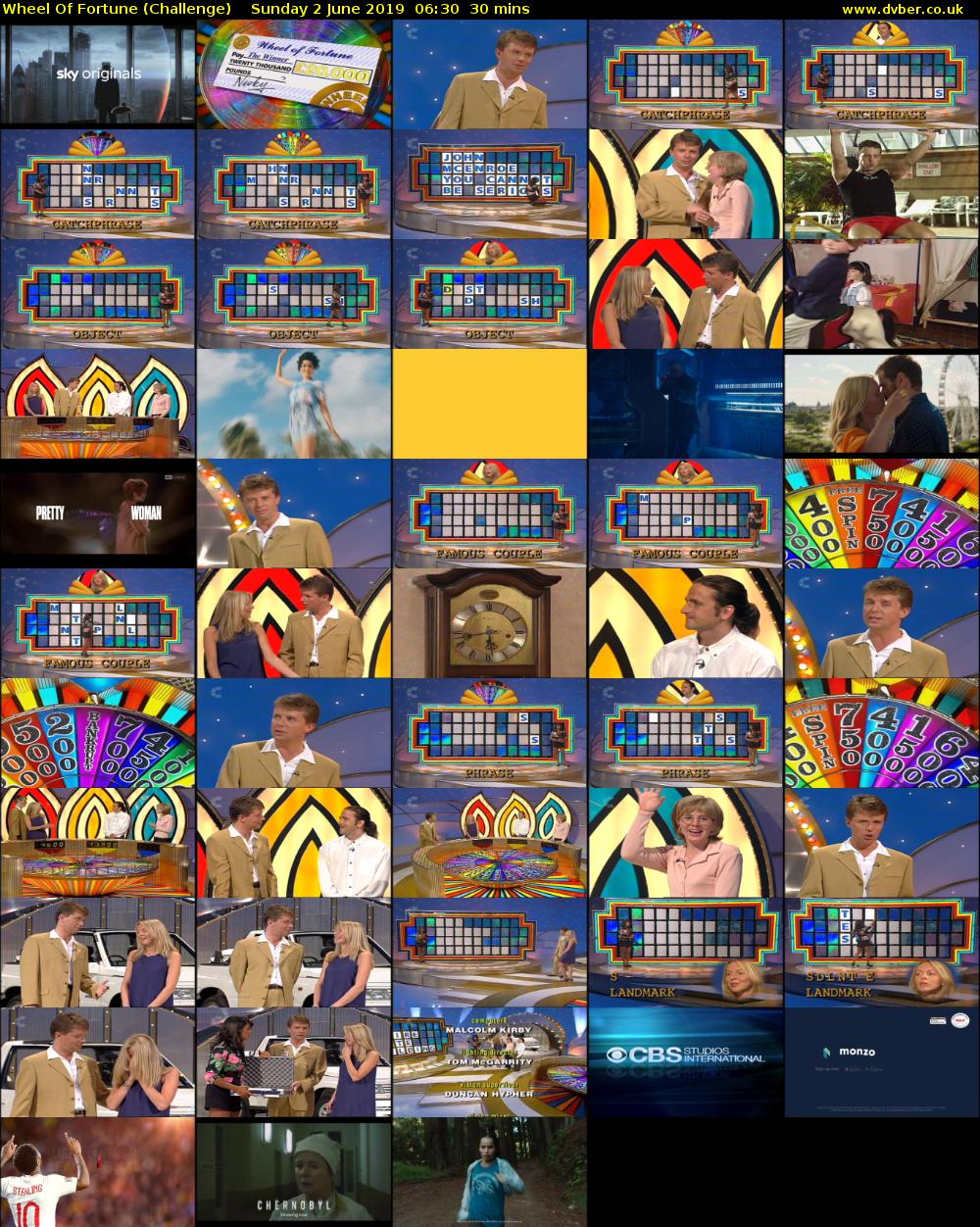 Wheel Of Fortune (Challenge) Sunday 2 June 2019 06:30 - 07:00