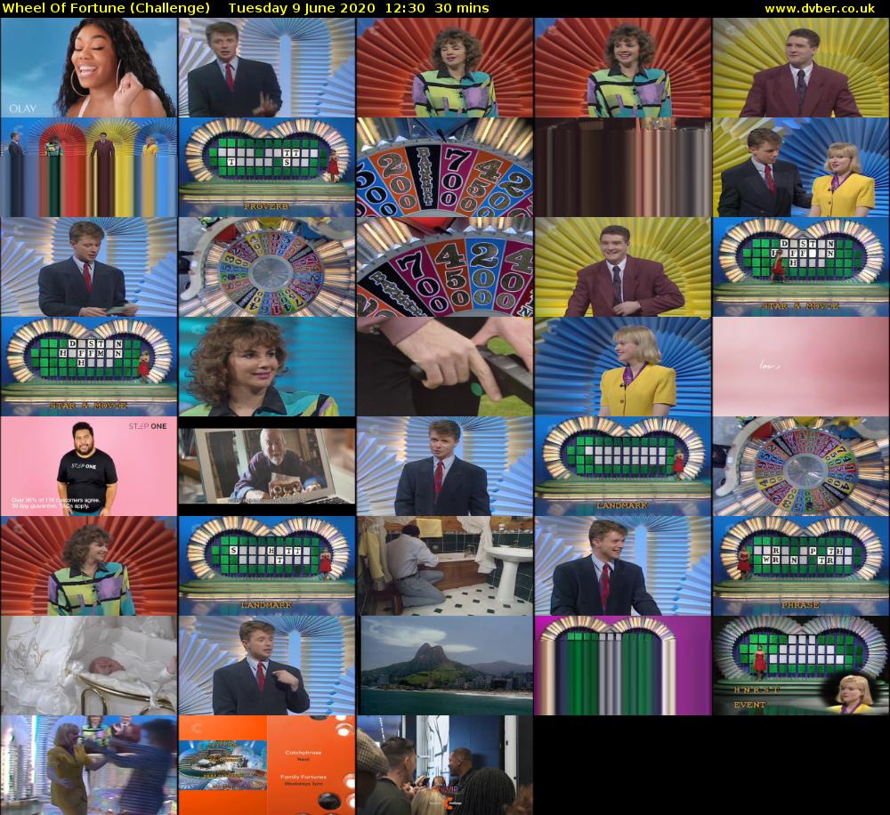 Wheel Of Fortune (Challenge) Tuesday 9 June 2020 12:30 - 13:00