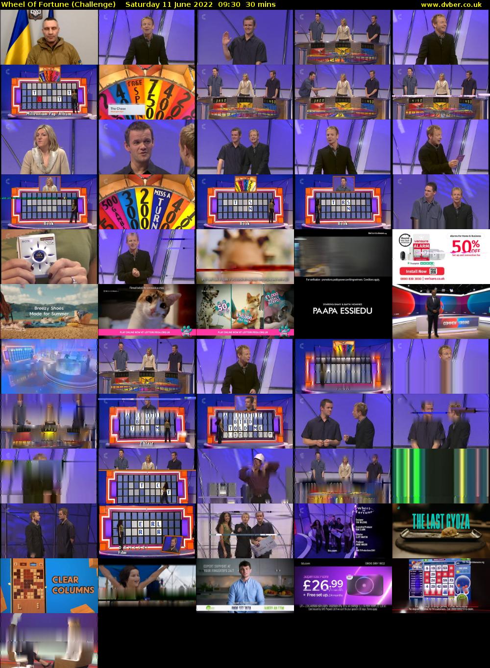 Wheel Of Fortune (Challenge) Saturday 11 June 2022 09:30 - 10:00