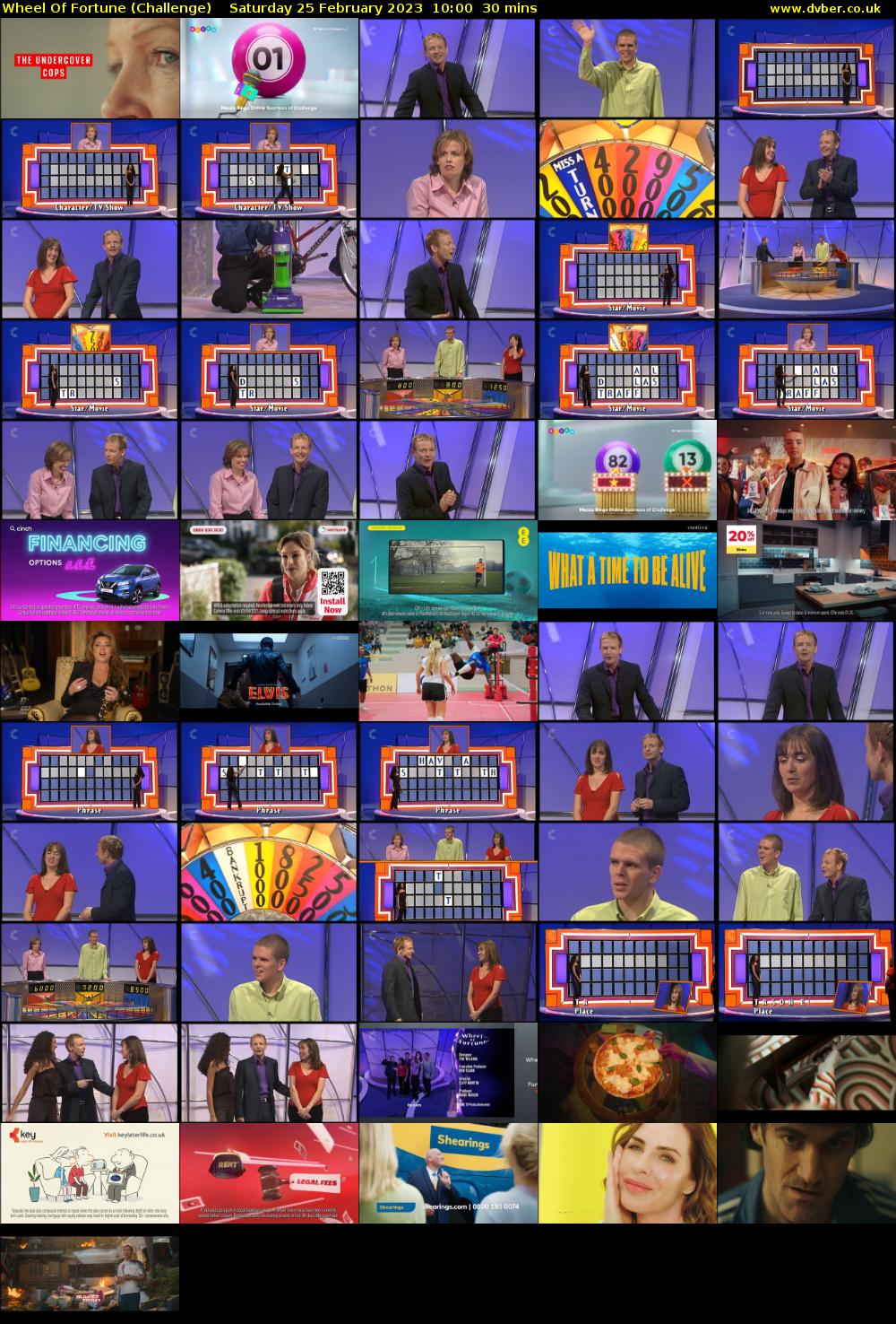 Wheel Of Fortune (Challenge) Saturday 25 February 2023 10:00 - 10:30