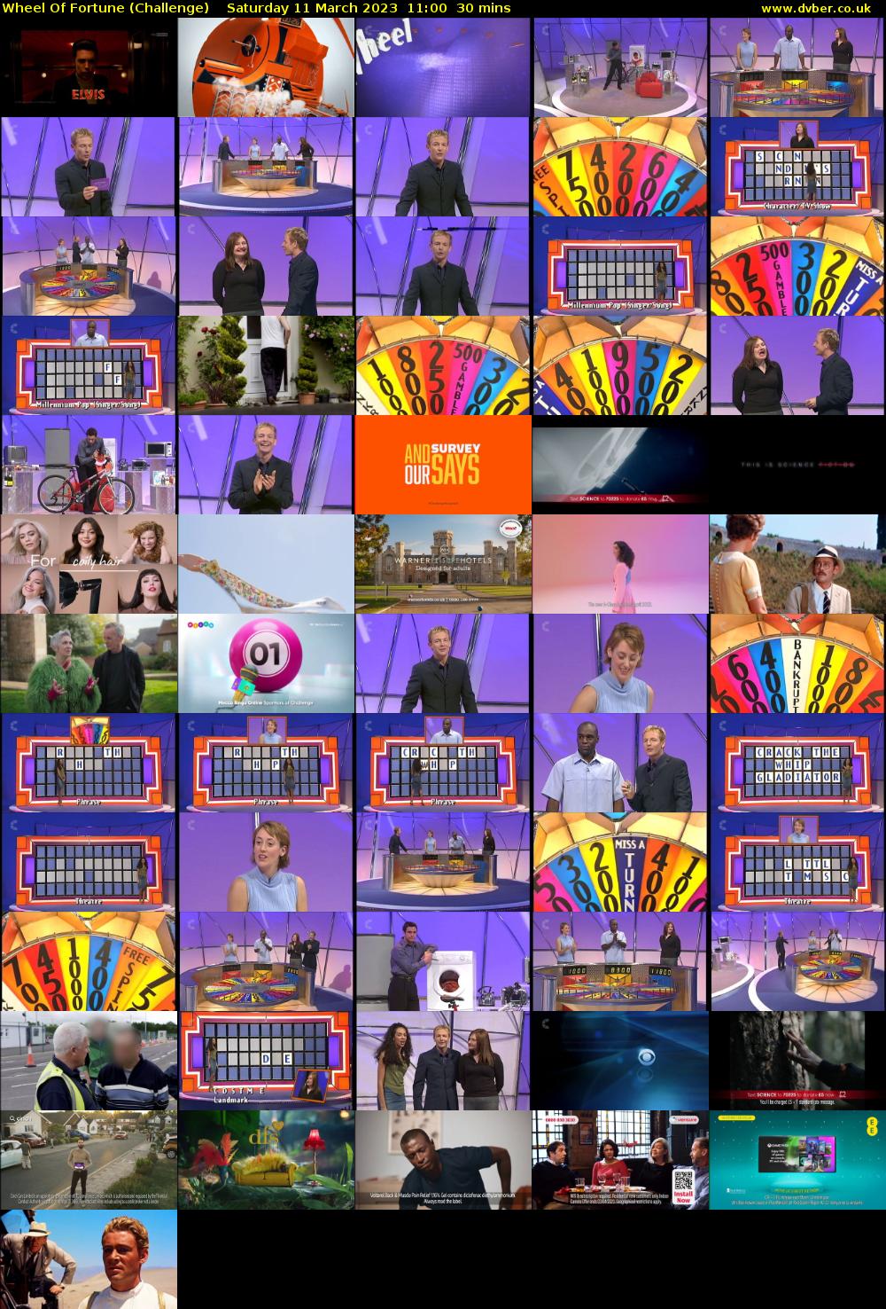 Wheel Of Fortune (Challenge) Saturday 11 March 2023 11:00 - 11:30