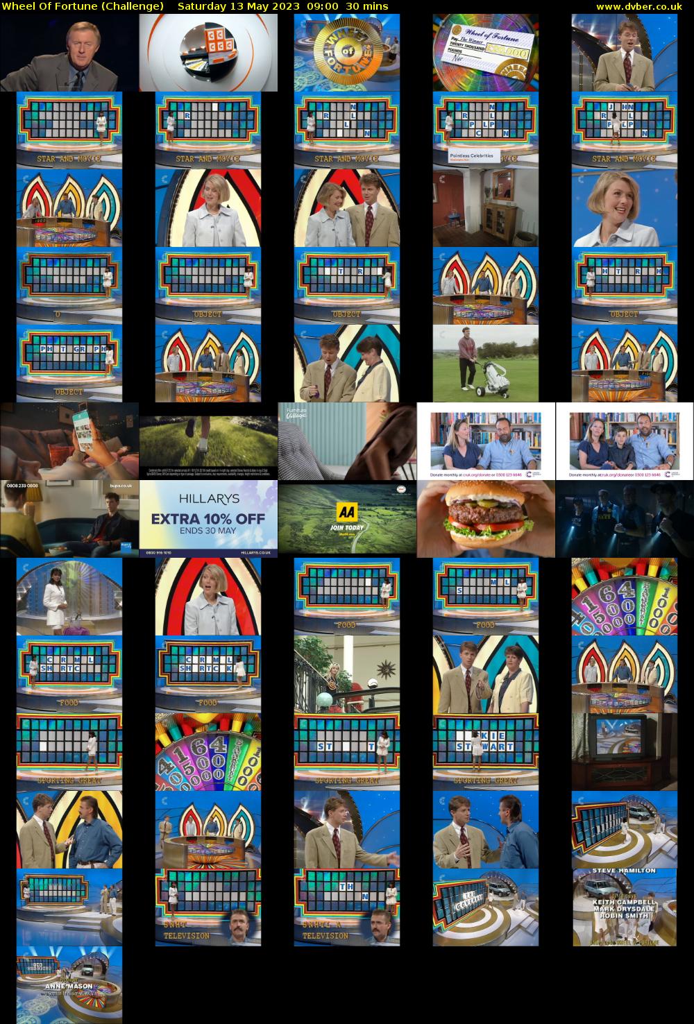 Wheel Of Fortune (Challenge) Saturday 13 May 2023 09:00 - 09:30