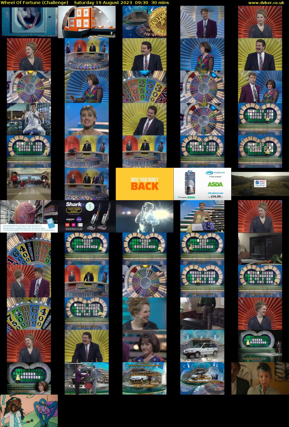 Wheel Of Fortune (Challenge) Saturday 19 August 2023 09:30 - 10:00