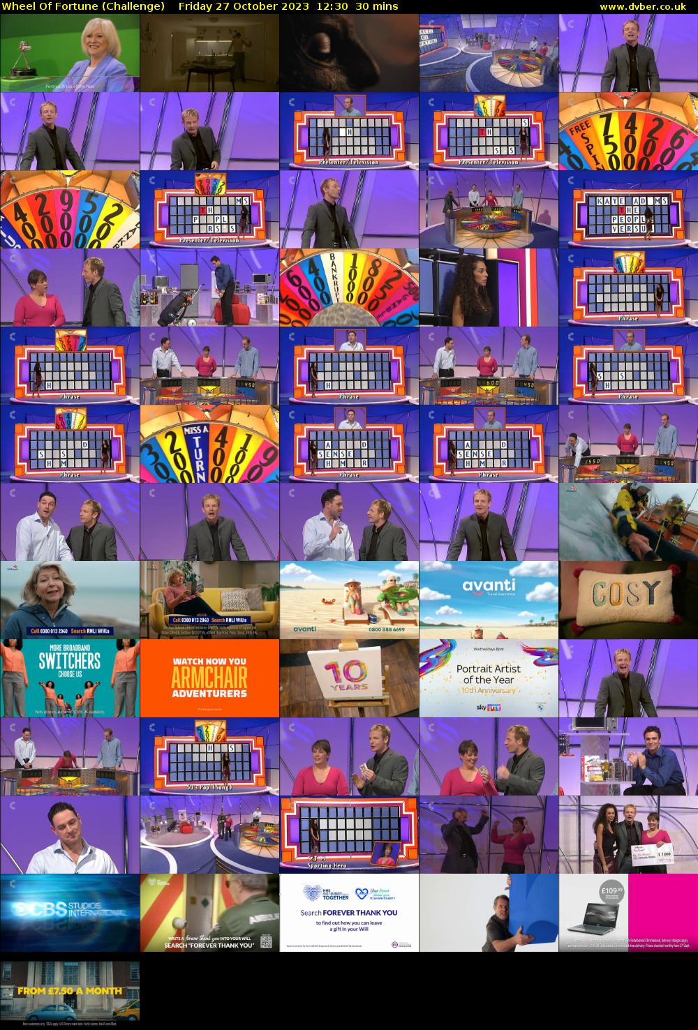 Wheel Of Fortune (Challenge) Friday 27 October 2023 12:30 - 13:00