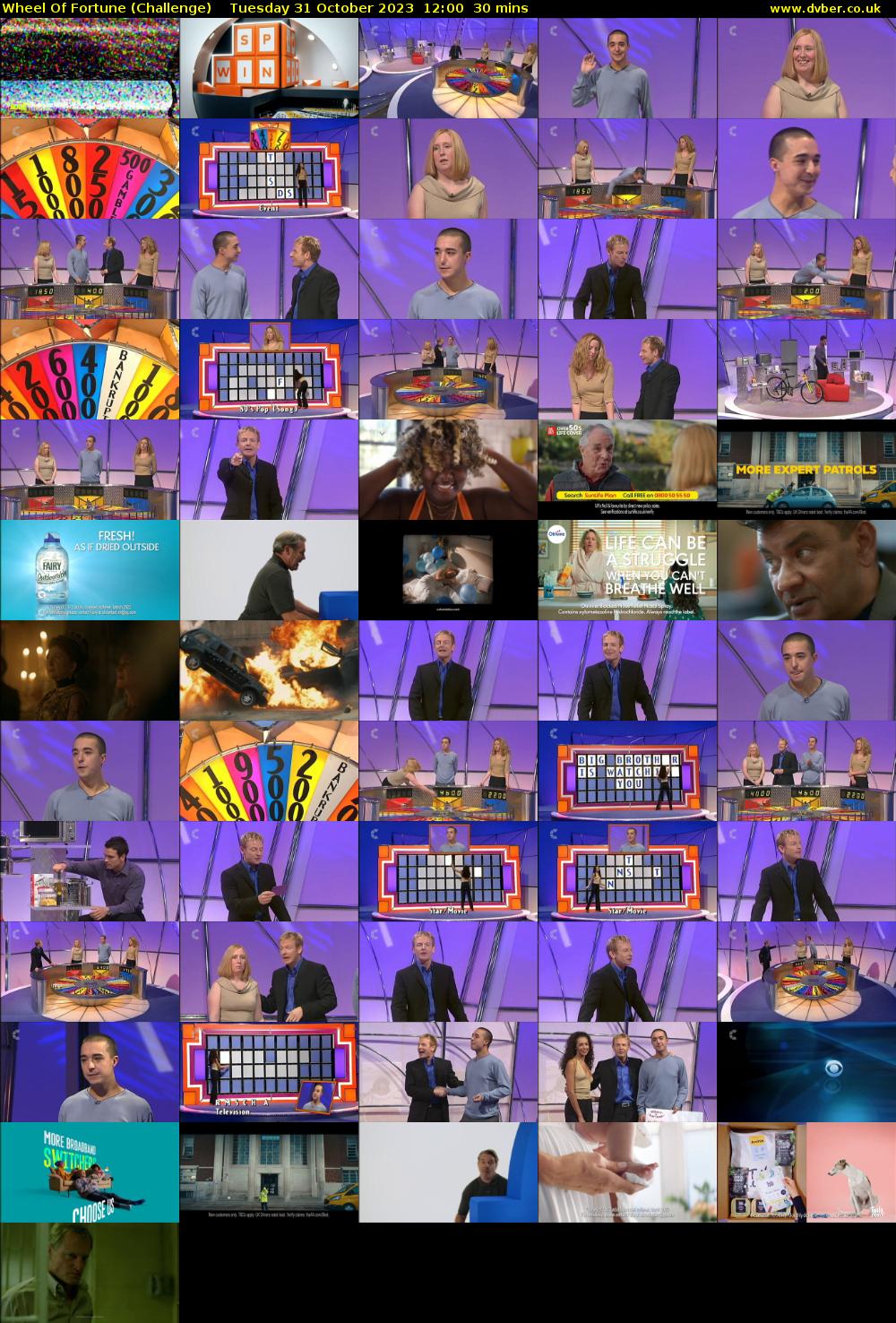 Wheel Of Fortune (Challenge) Tuesday 31 October 2023 12:00 - 12:30
