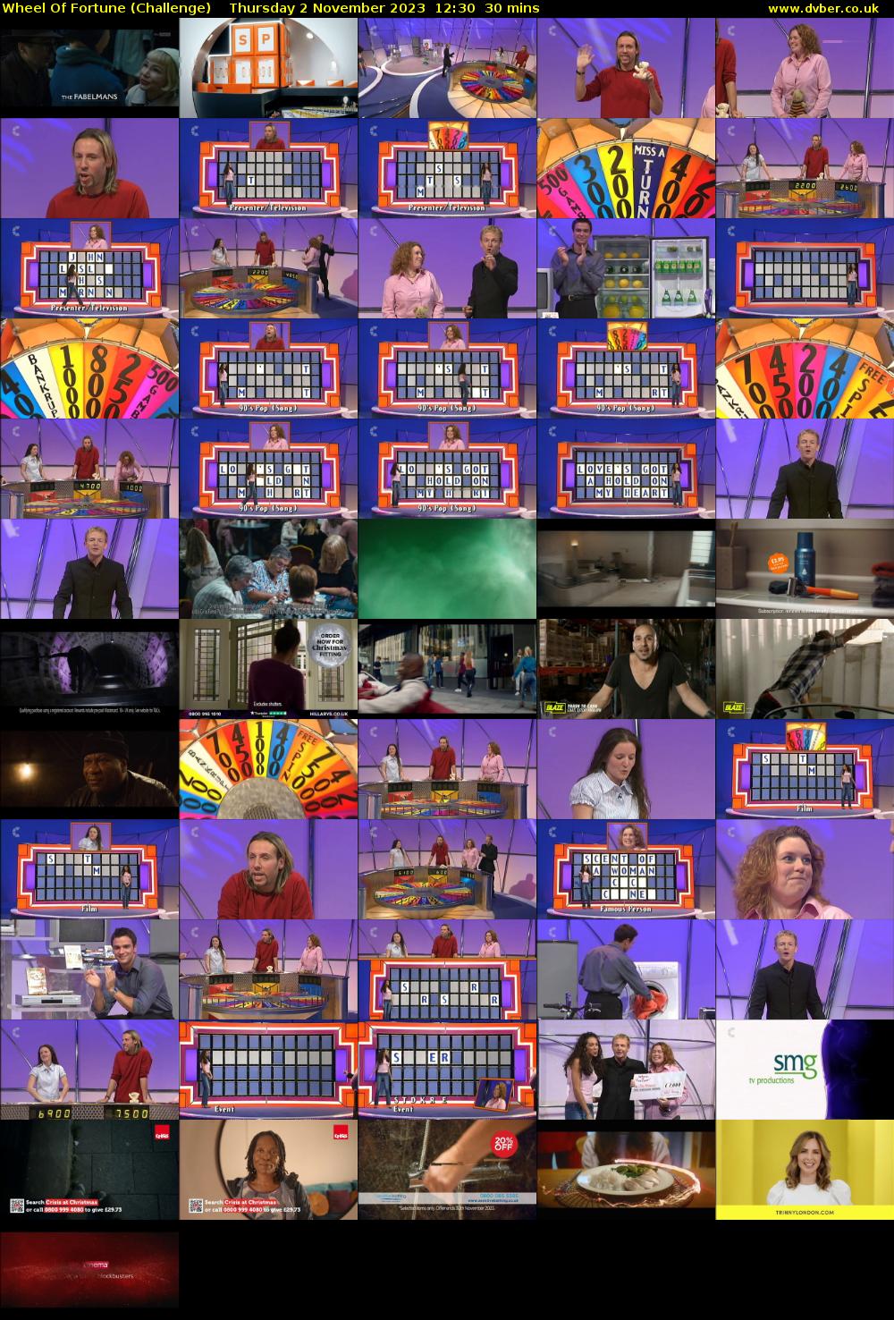 Wheel Of Fortune (Challenge) Thursday 2 November 2023 12:30 - 13:00